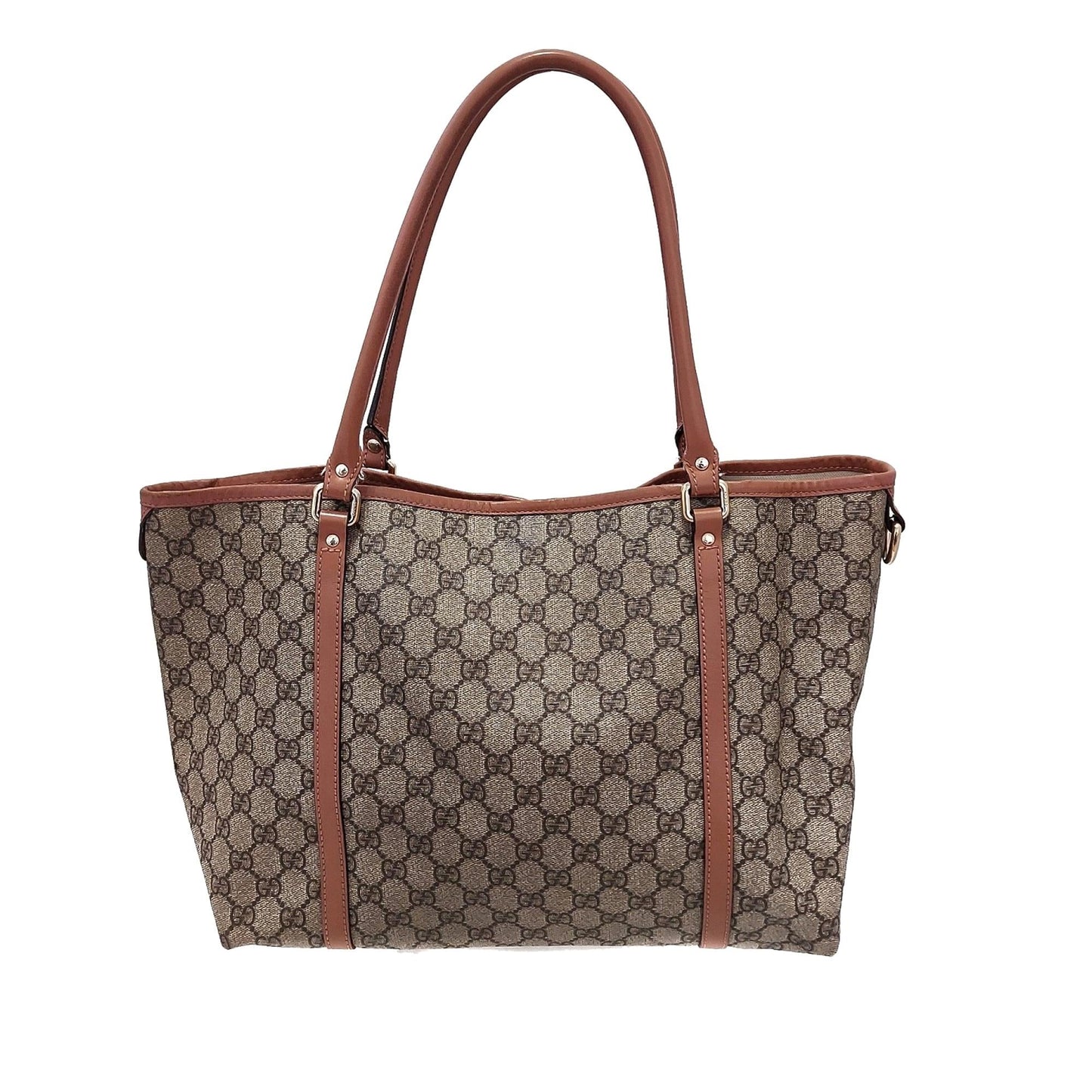 Gucci GG Supreme Joy SHG-kILUcy Canvas Calf Brown Medium Tote Bag