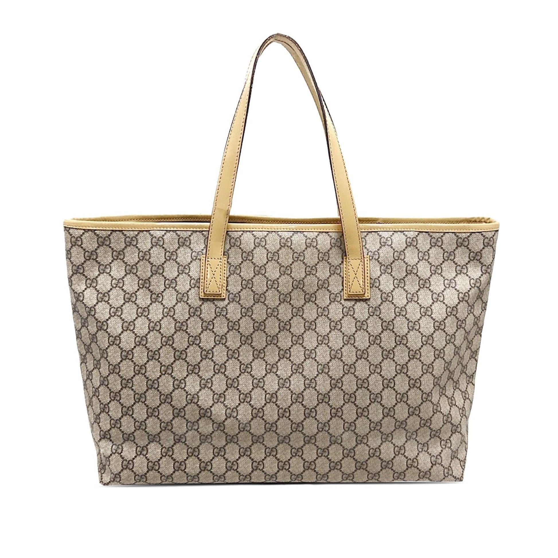 Gucci GG Supreme Joy SHG-OBHtyF Canvas Calf Brown Medium Tote Bag