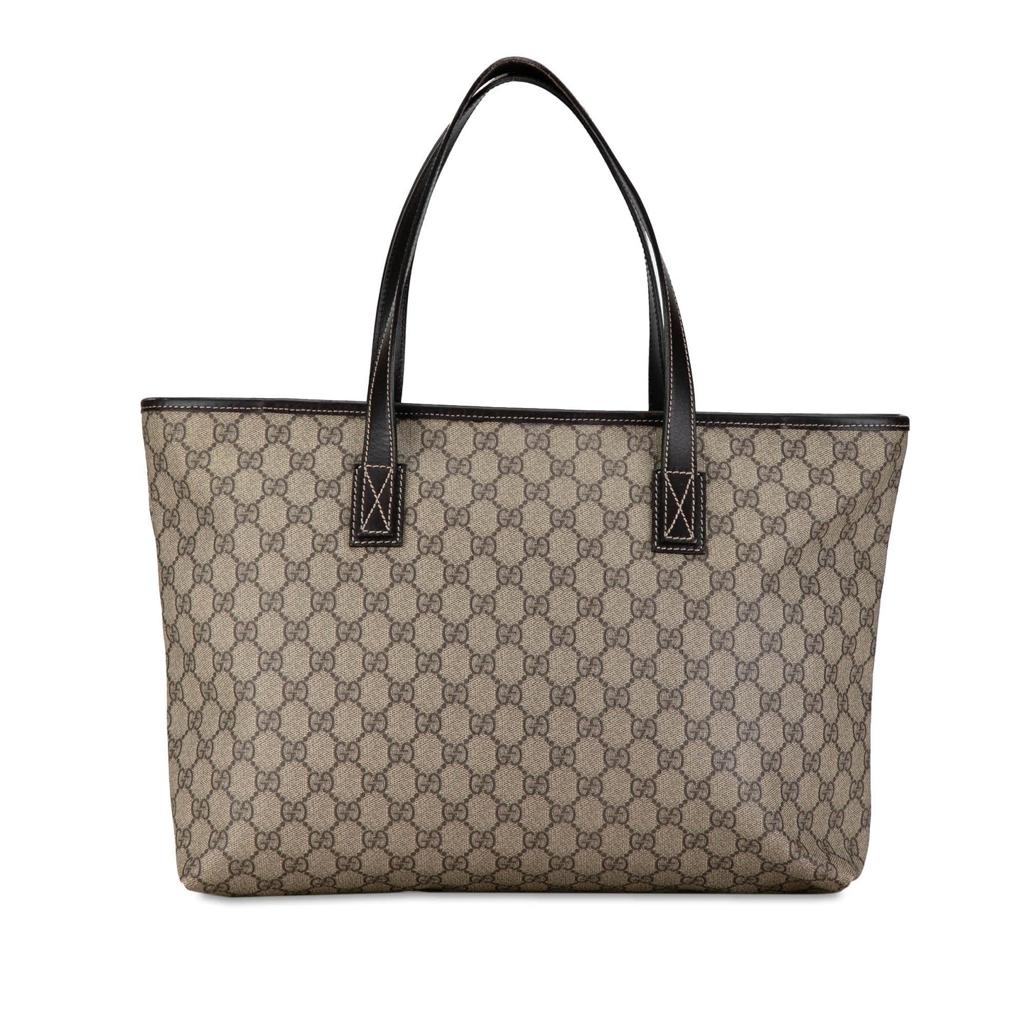 Gucci GG Supreme Joy SHG-7Nt9al Canvas Calf Brown Medium Tote Bag