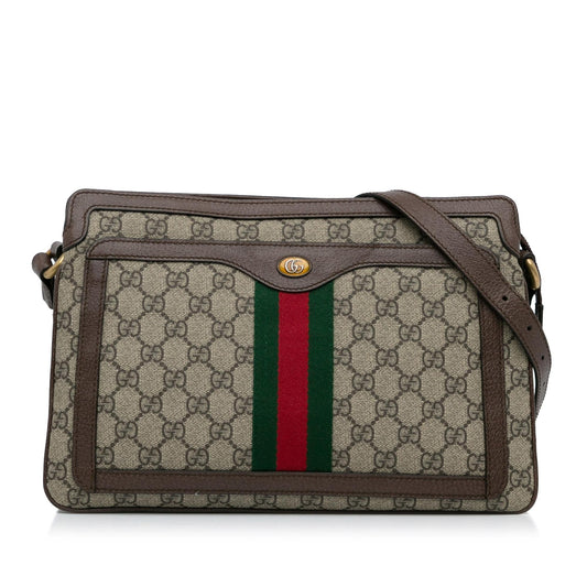 Gucci GG Supreme Ophidia SHG-nsUvLt Canvas Brown Medium Crossbody Bag