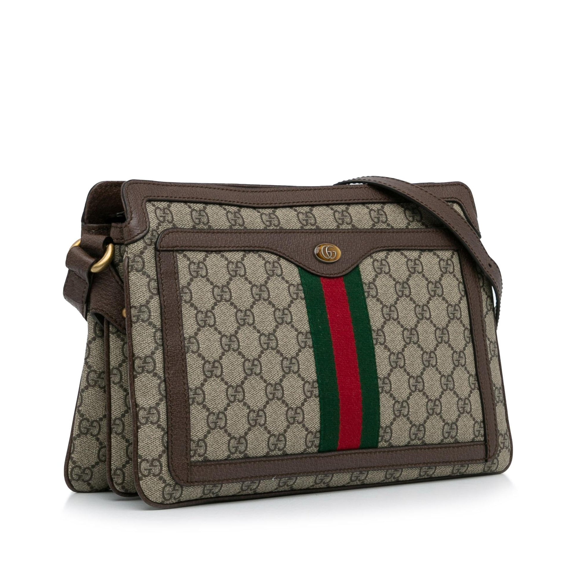 Gucci GG Supreme Ophidia SHG-nsUvLt Canvas Brown Medium Crossbody Bag
