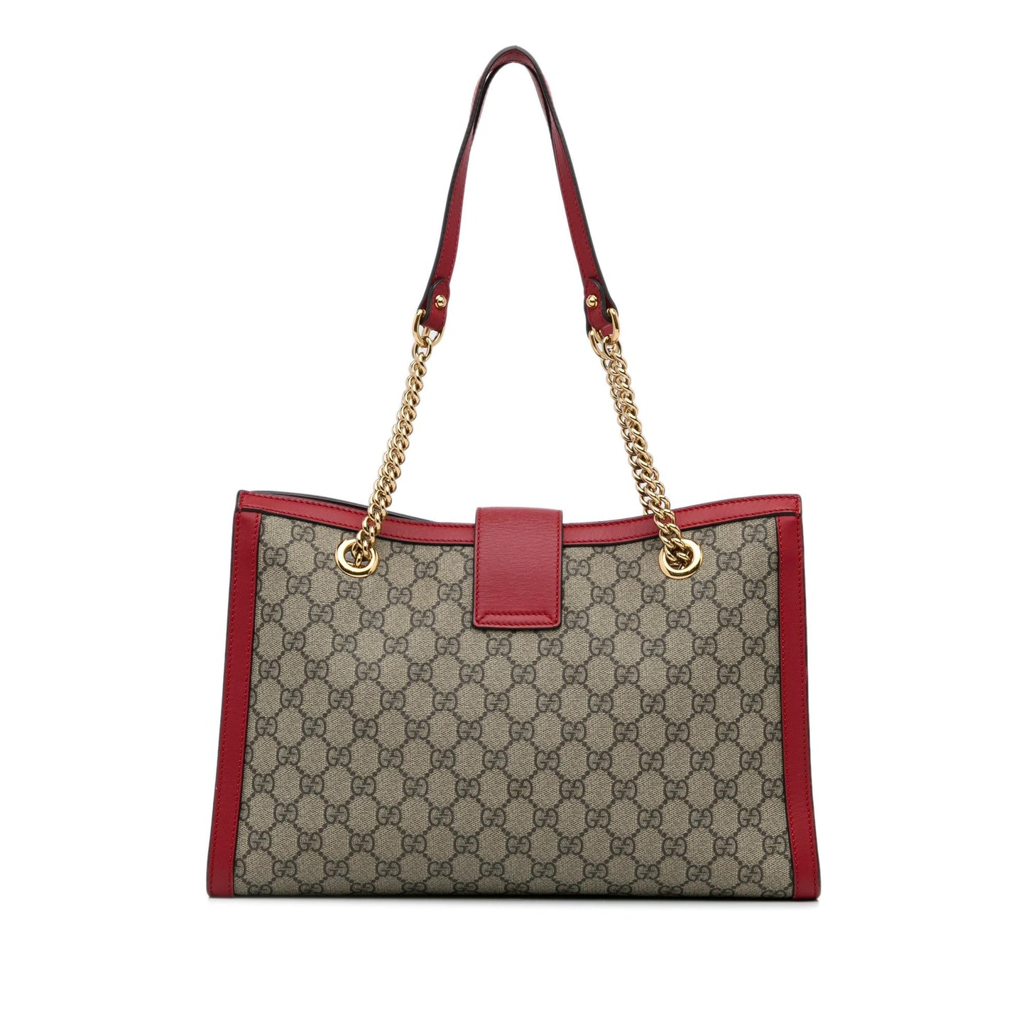 Gucci GG Supreme Padlock SHG-a8LoUy Canvas Brown Medium Tote Bag