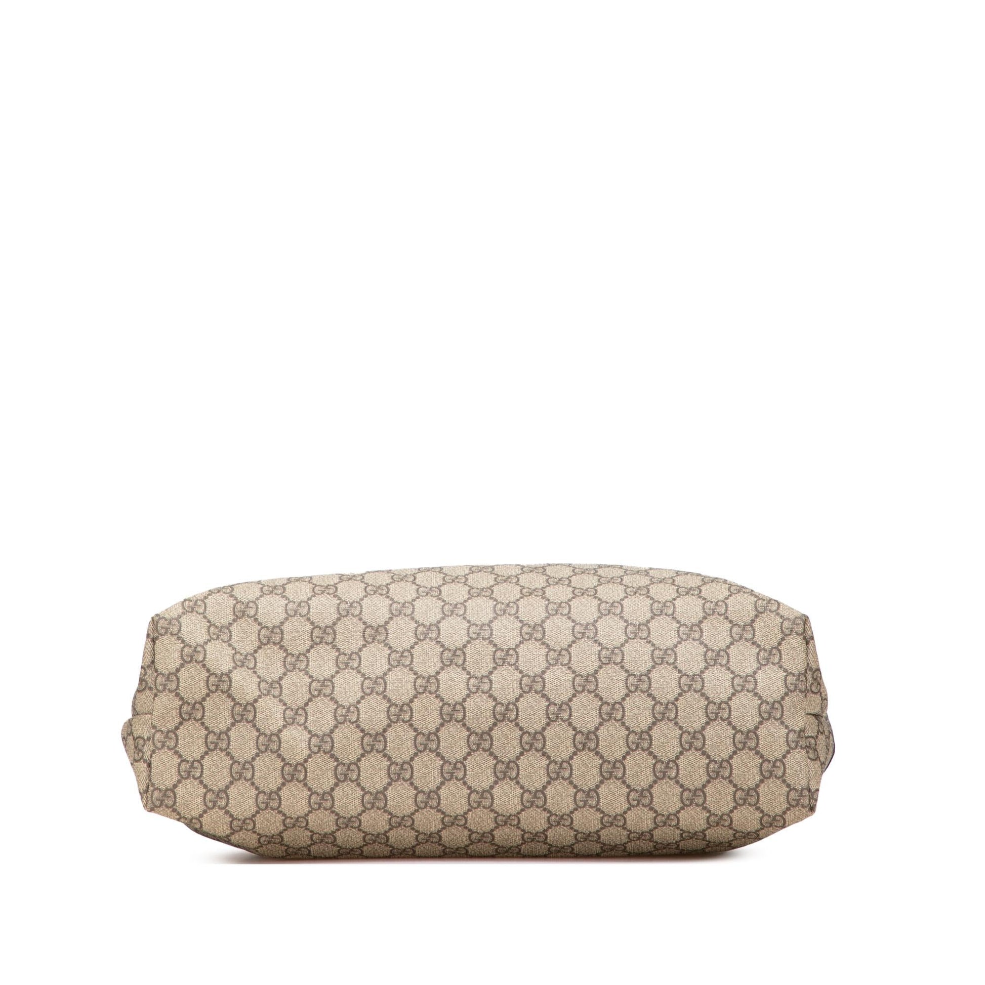 Gucci GG Supreme Web Loop Canvas Brown Medium Tote Bag Tote 2