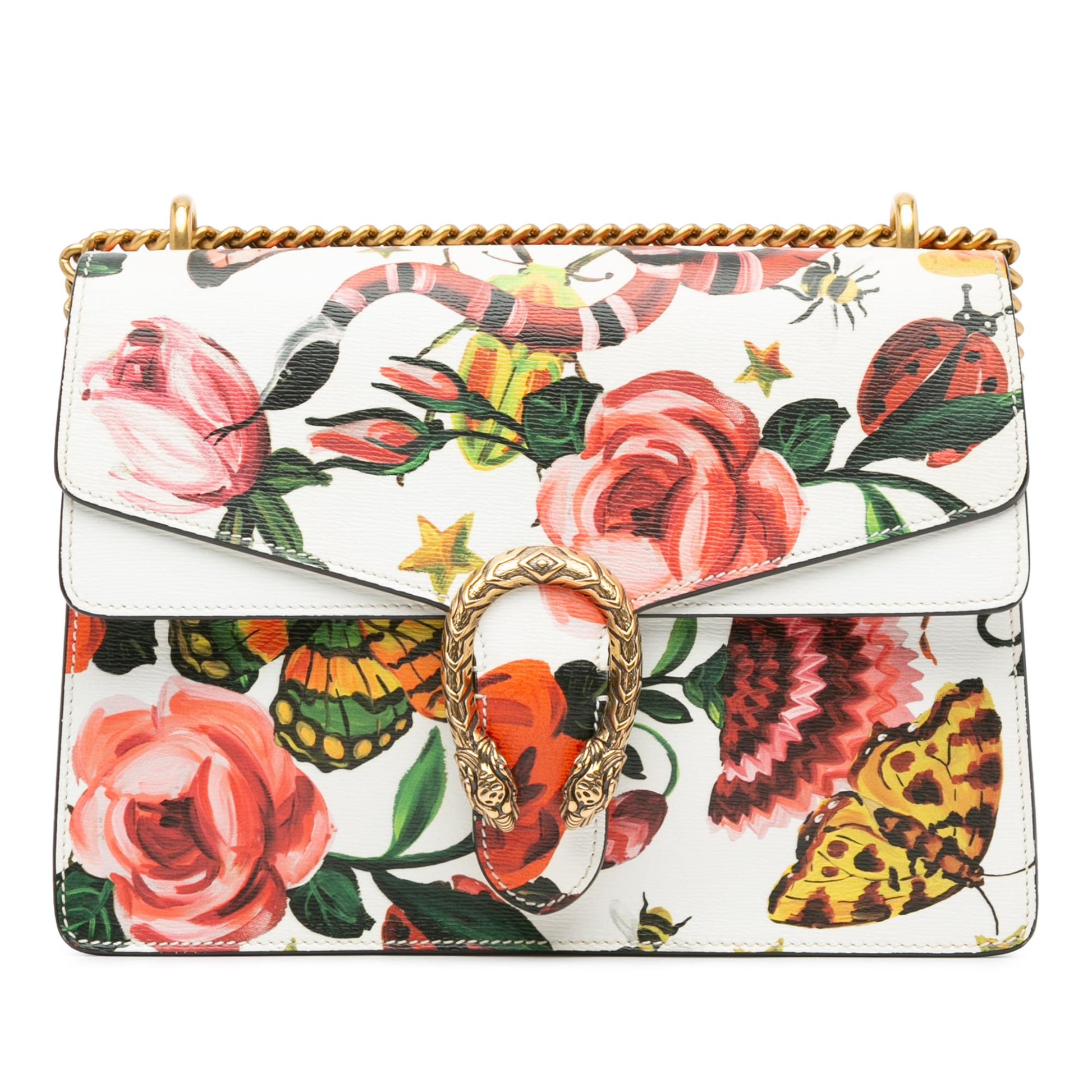 Gucci Garden Dionysus SHG-de6QZy Calf White Medium Shoulder Bag