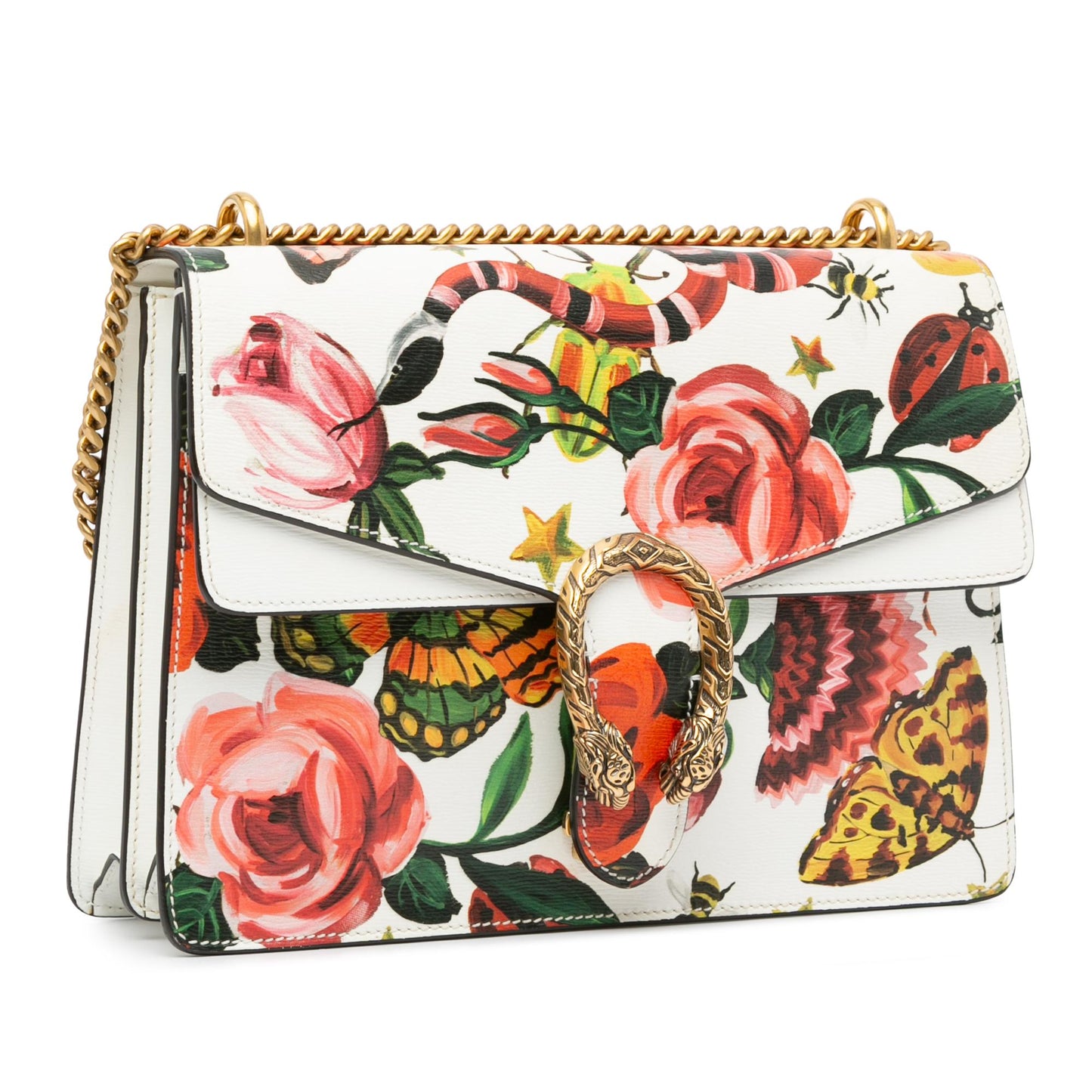 Gucci Garden Dionysus SHG-de6QZy Calf White Medium Shoulder Bag