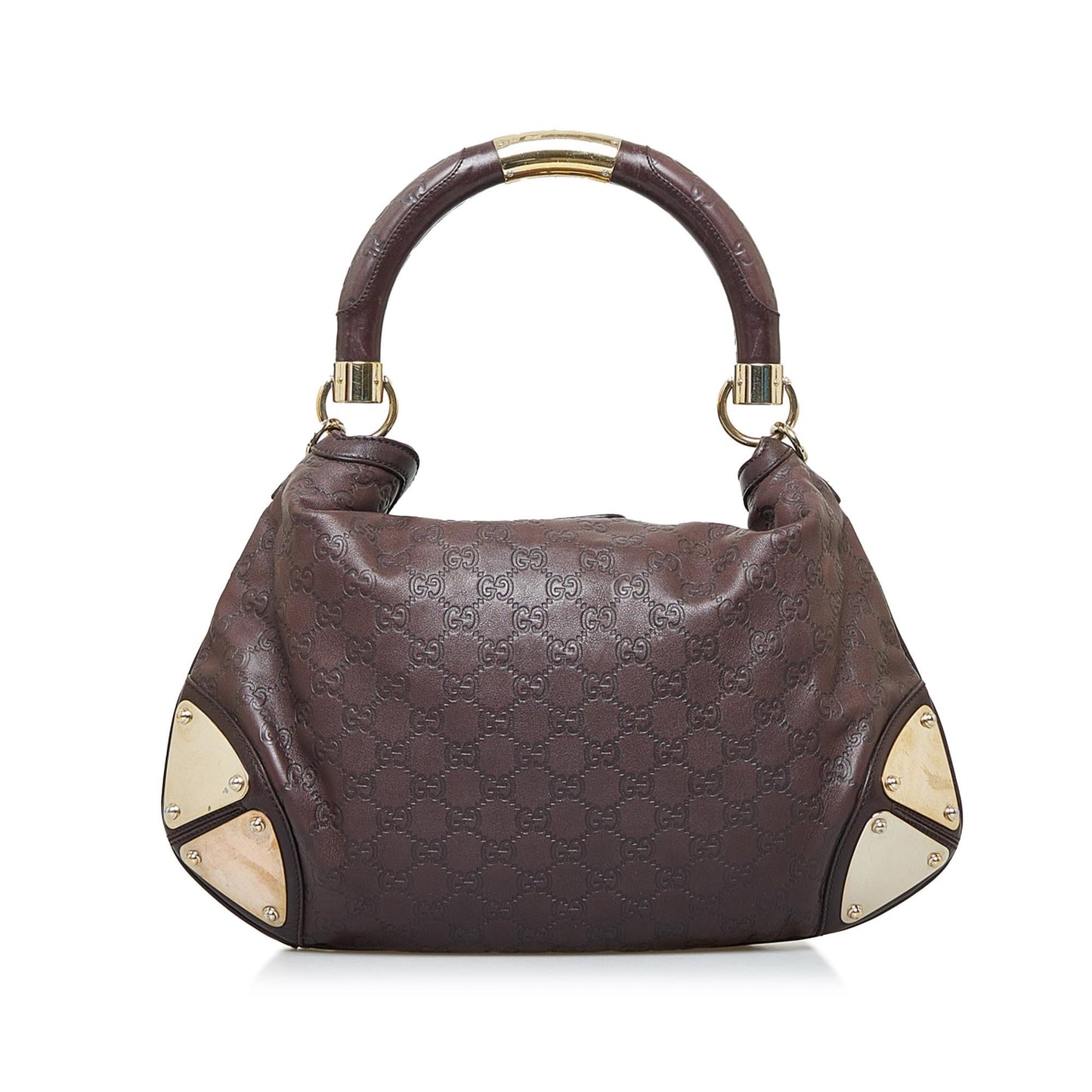 Gucci Guccissima Bamboo Indy SHG-T0Pj5K Calf Black Medium Satchel Bag