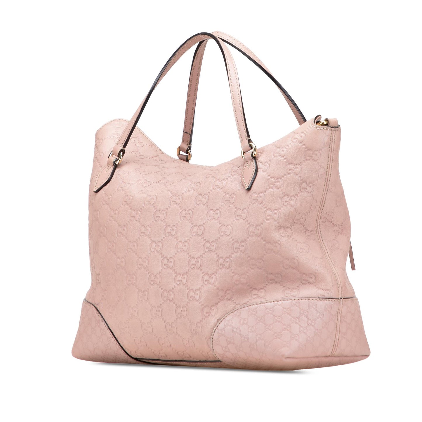 Gucci Guccissima Bree Fold Over Calf Pink Medium Tote Bag