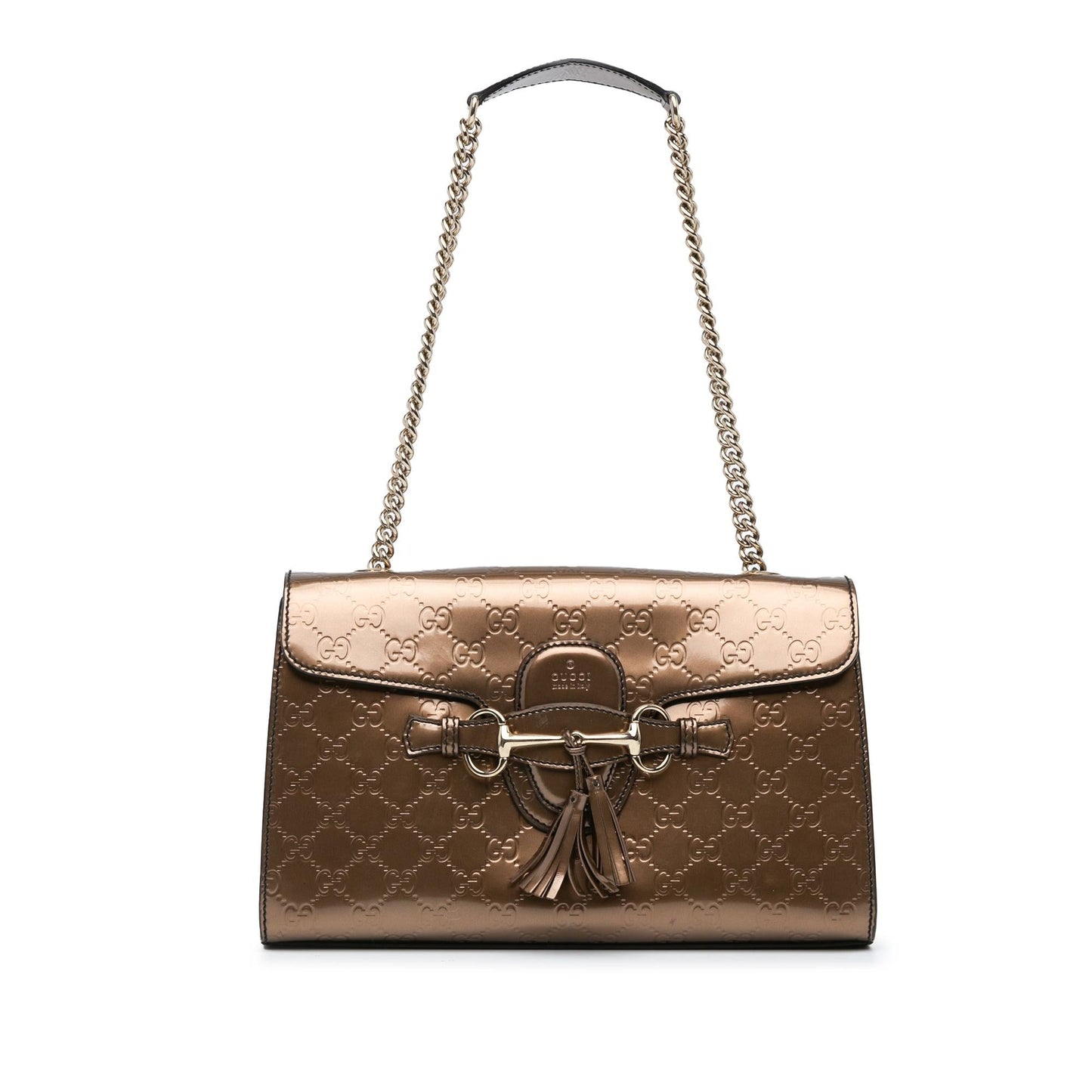 Gucci Guccissima Emily SHG-D1WoFx Calf Gold Medium Shoulder Bag