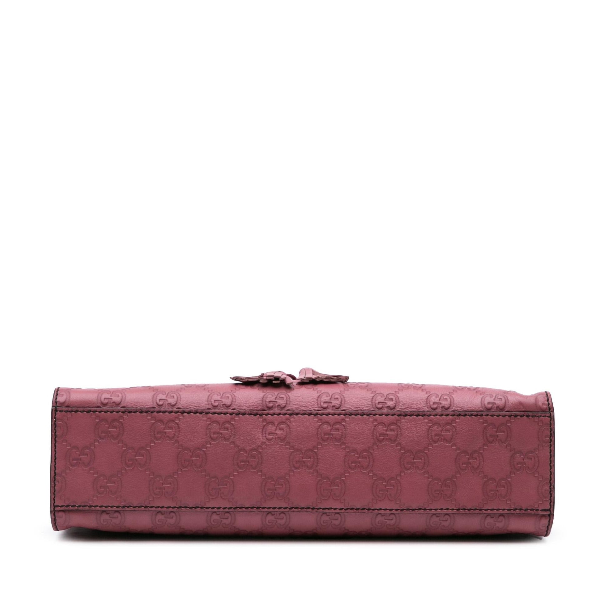 Gucci Guccissima Emily Calf Pink Medium Shoulder Bag