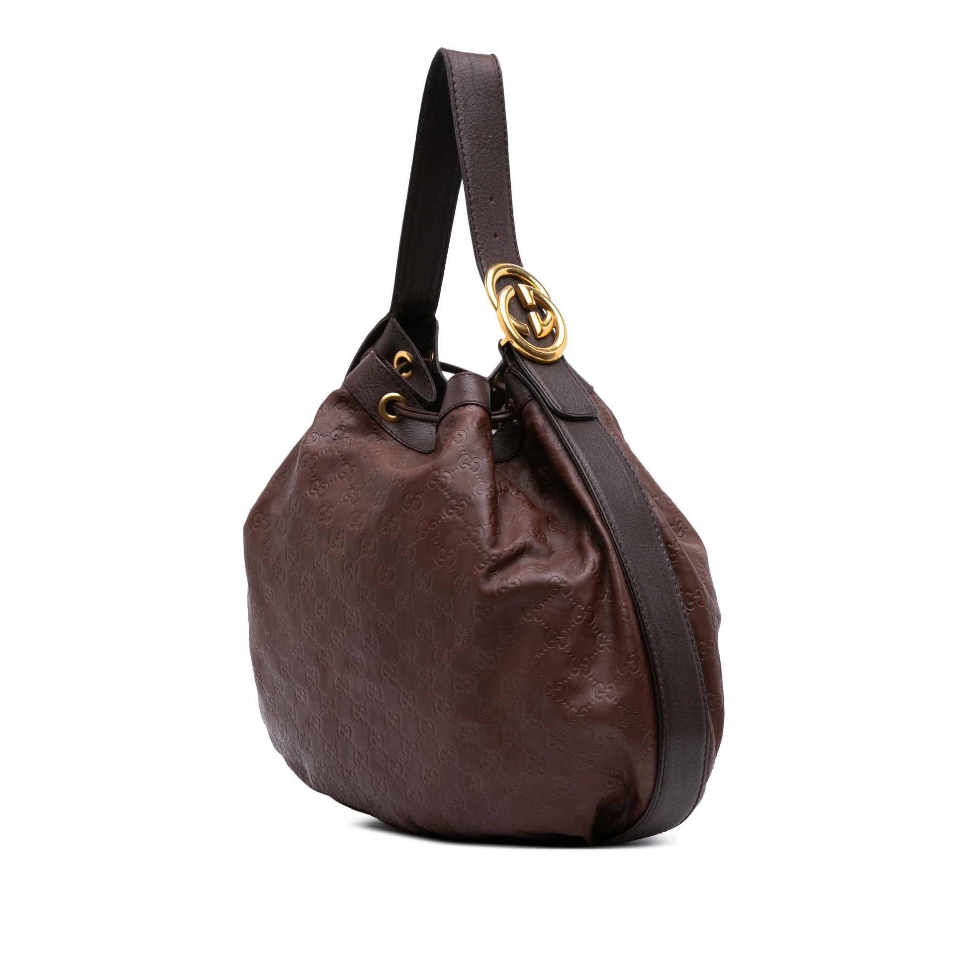 Gucci Guccissima Interlocking Icon Drawstring Medium Jewelry