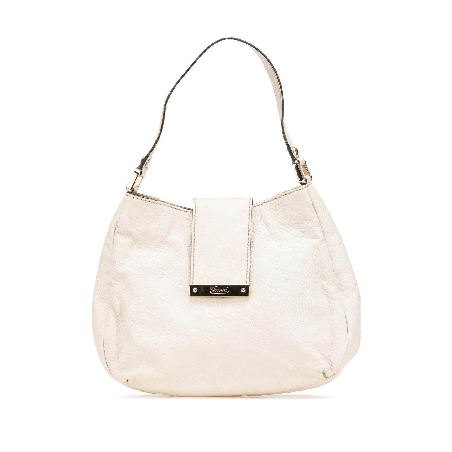 Gucci Guccissima New Ladies Calf White Medium Shoulder Bag