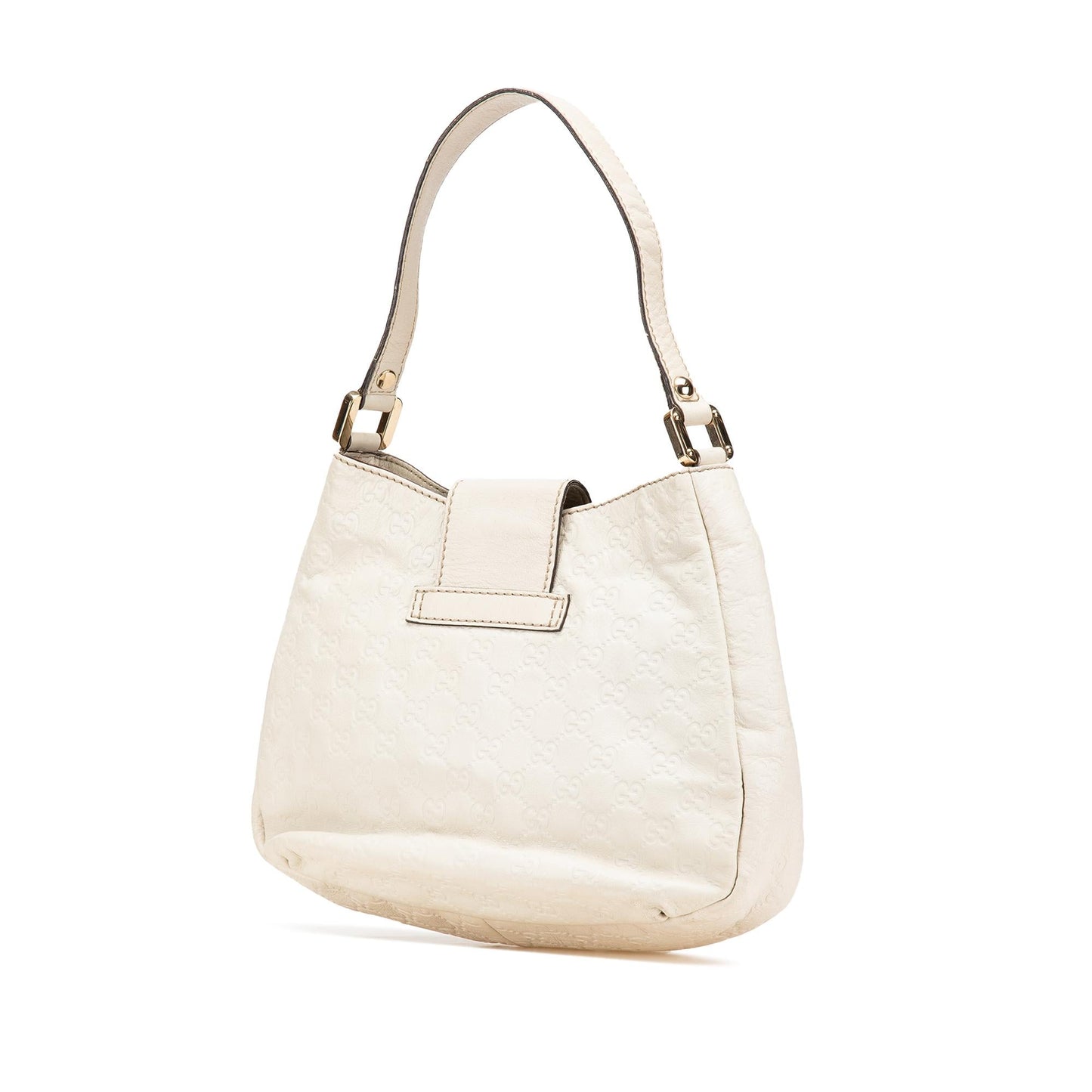 Gucci Guccissima New Ladies Calf White Medium Shoulder Bag