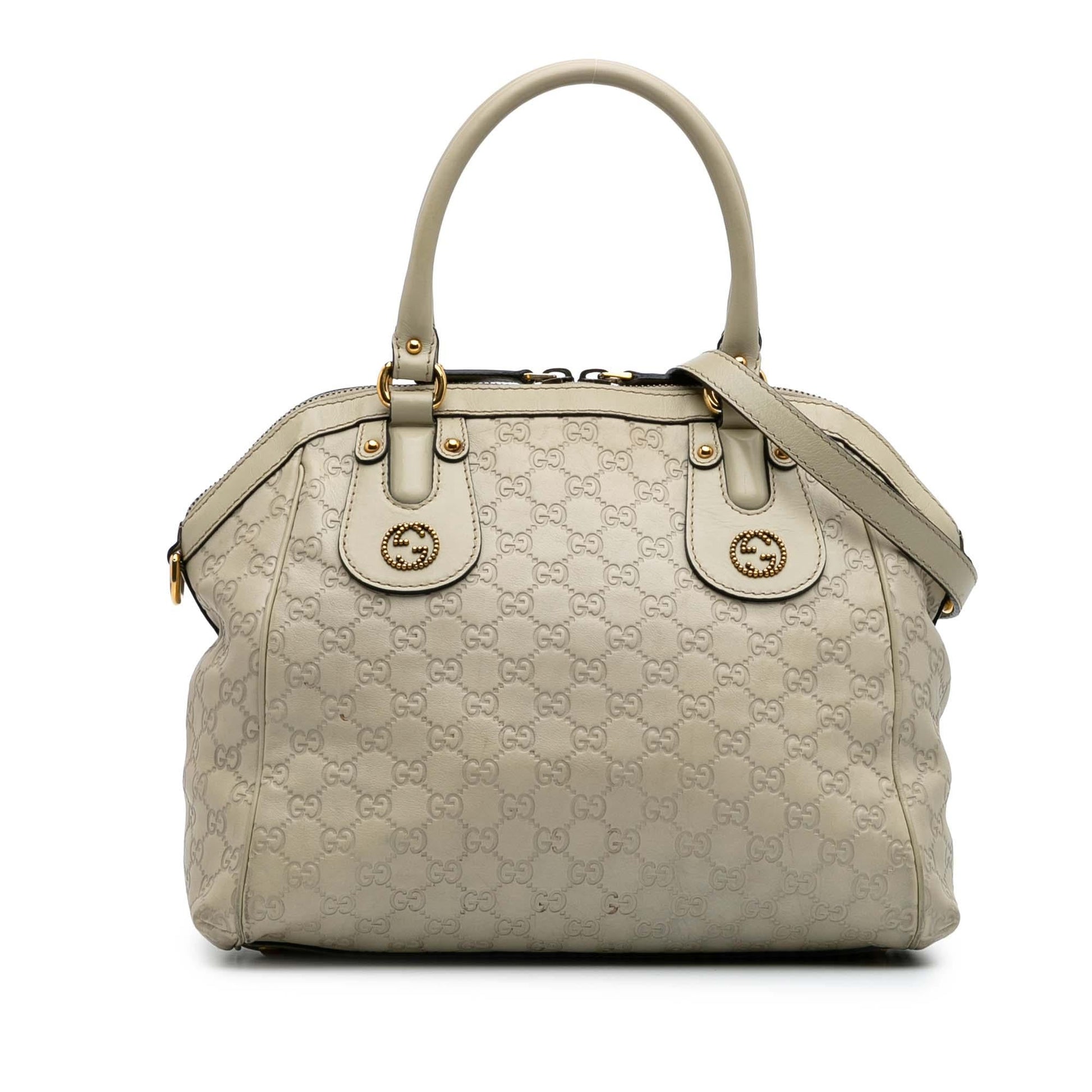 Gucci Guccissima Scarlett Calf Brown Medium Satchel Bag