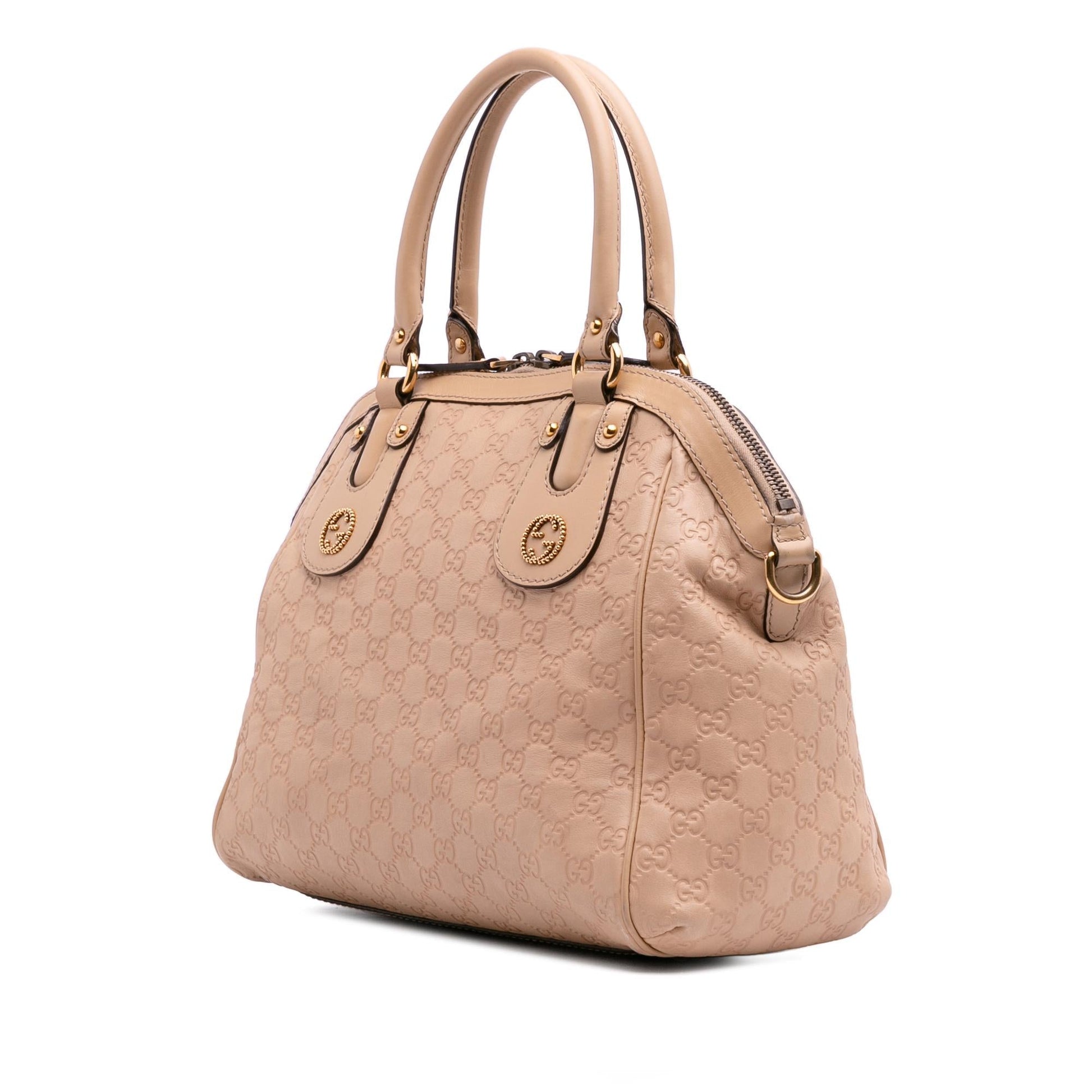 Gucci Guccissima Scarlett Calf Brown Medium Satchel Bag Satchel 1