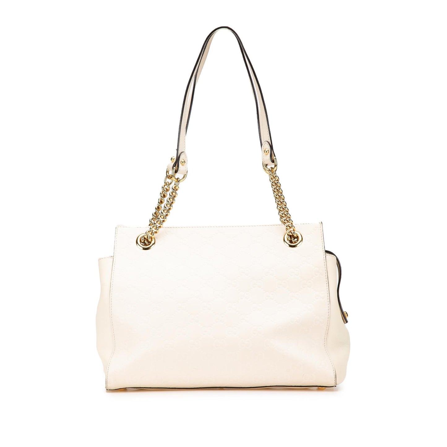 Gucci Guccissima Soft Calf White Medium Shoulder Bag