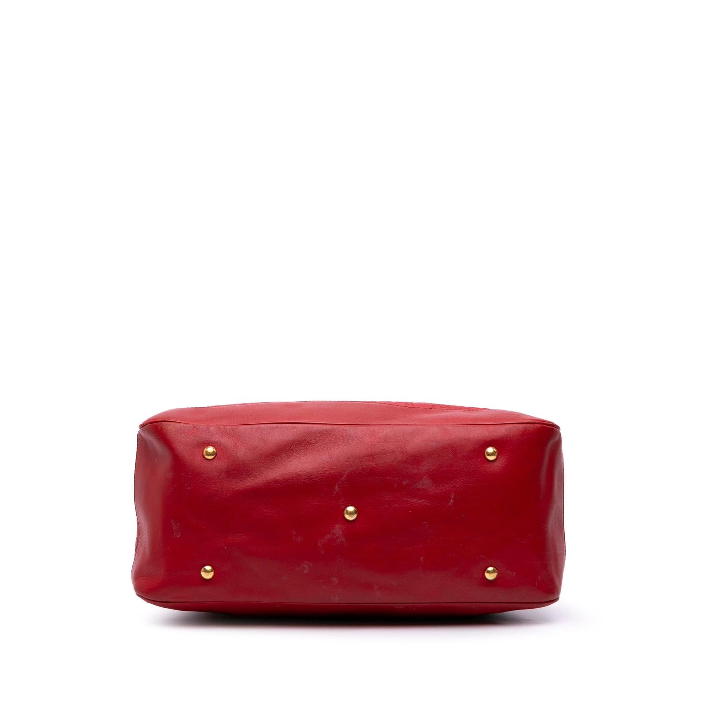 Gucci Guccissima Valentine Calf Red Medium Top Handle Satchel Bag