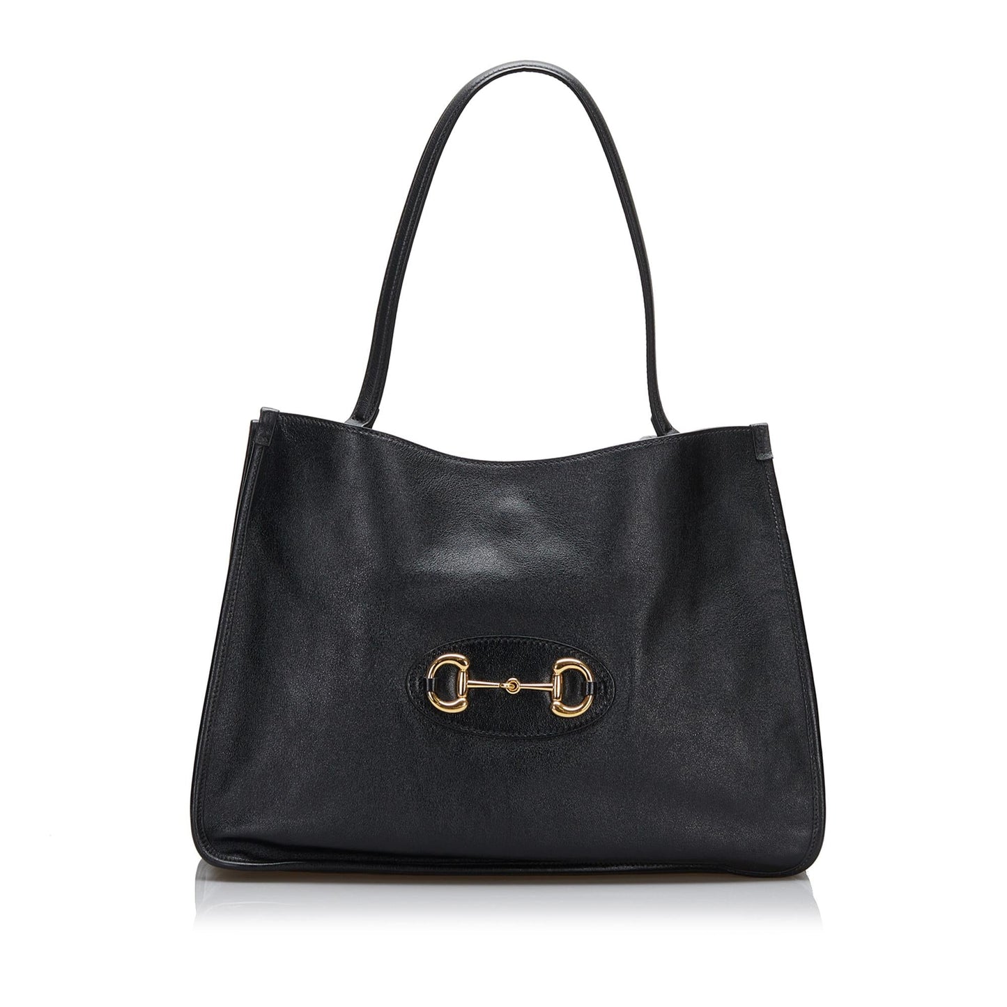 Gucci Horsebit SHG-icESM0 Calf Black Medium Tote Bag