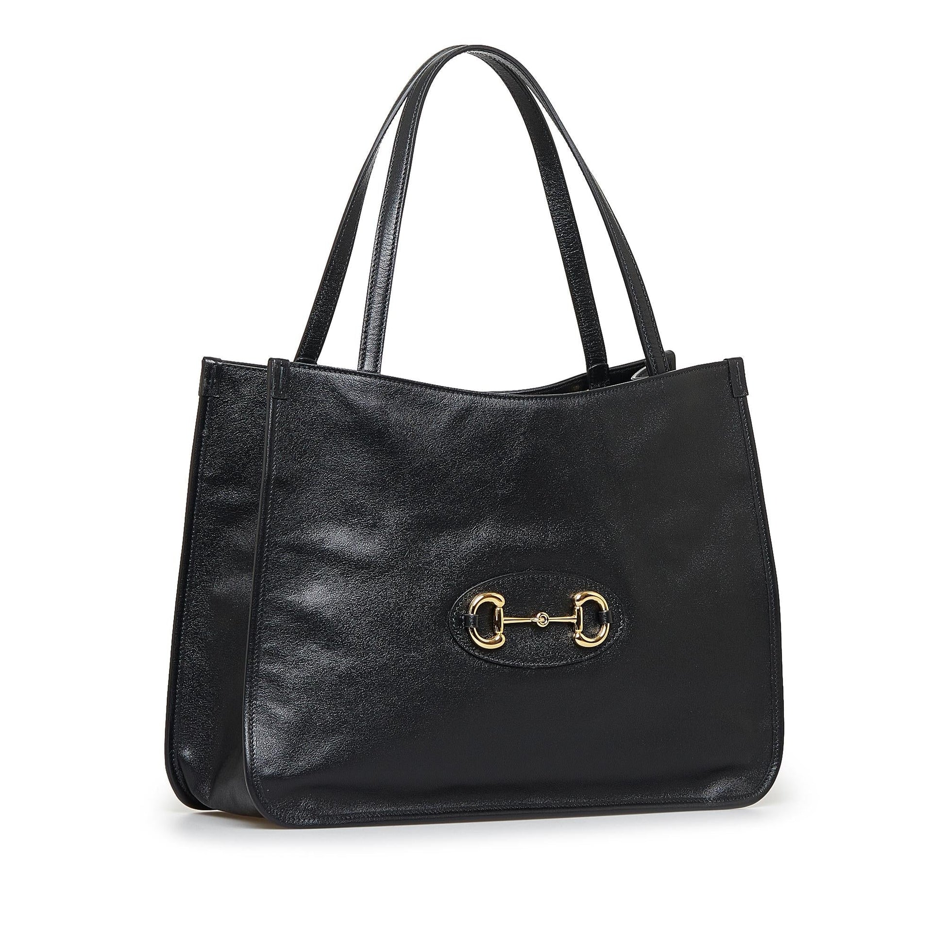 Gucci Horsebit SHG-FPis18 Calf Black Medium Tote Bag
