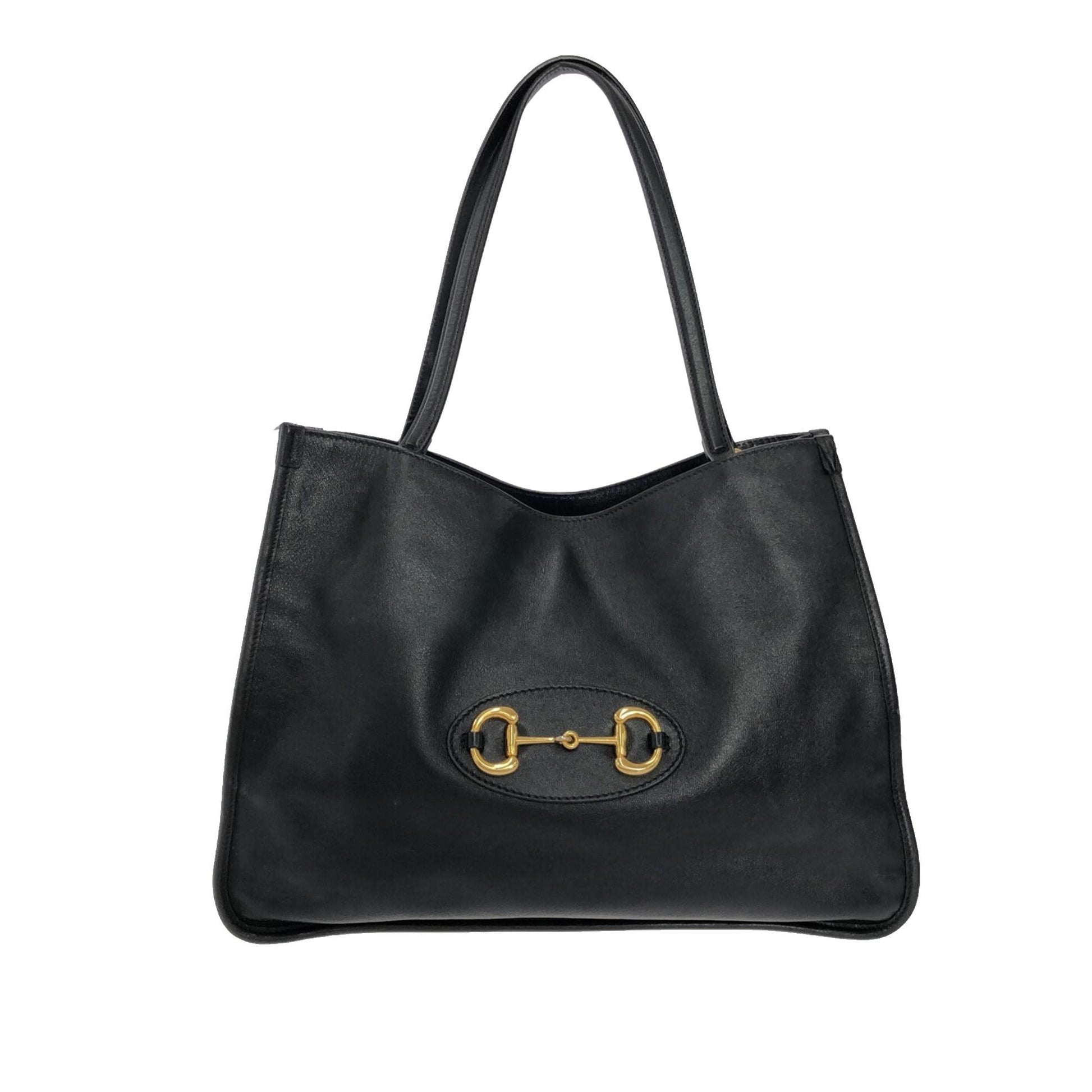 Gucci Horsebit SHG-q10Dvn Calf Black Medium Tote Bag