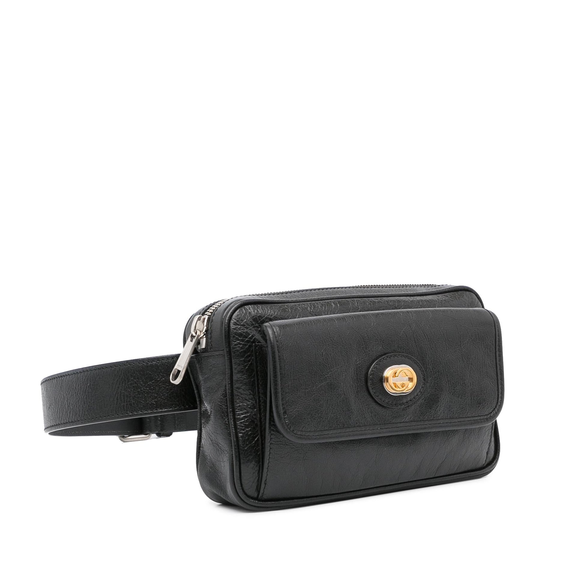 Gucci Interlocking G Morpheus Belt SHG-ABCK70 Calf Black Medium Accessory