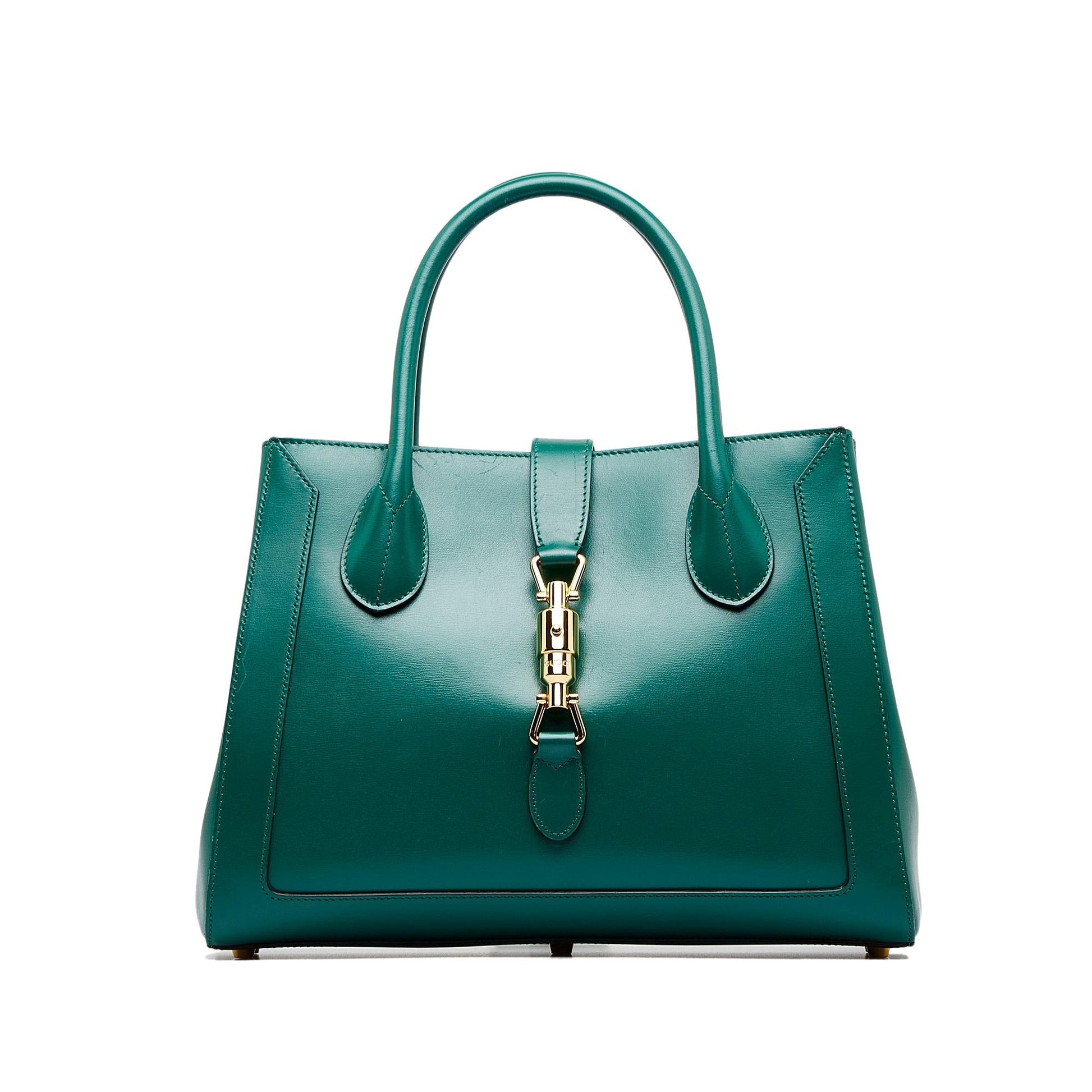 Gucci Jackie SHG-cCFMui Calf Green Medium Satchel Bag