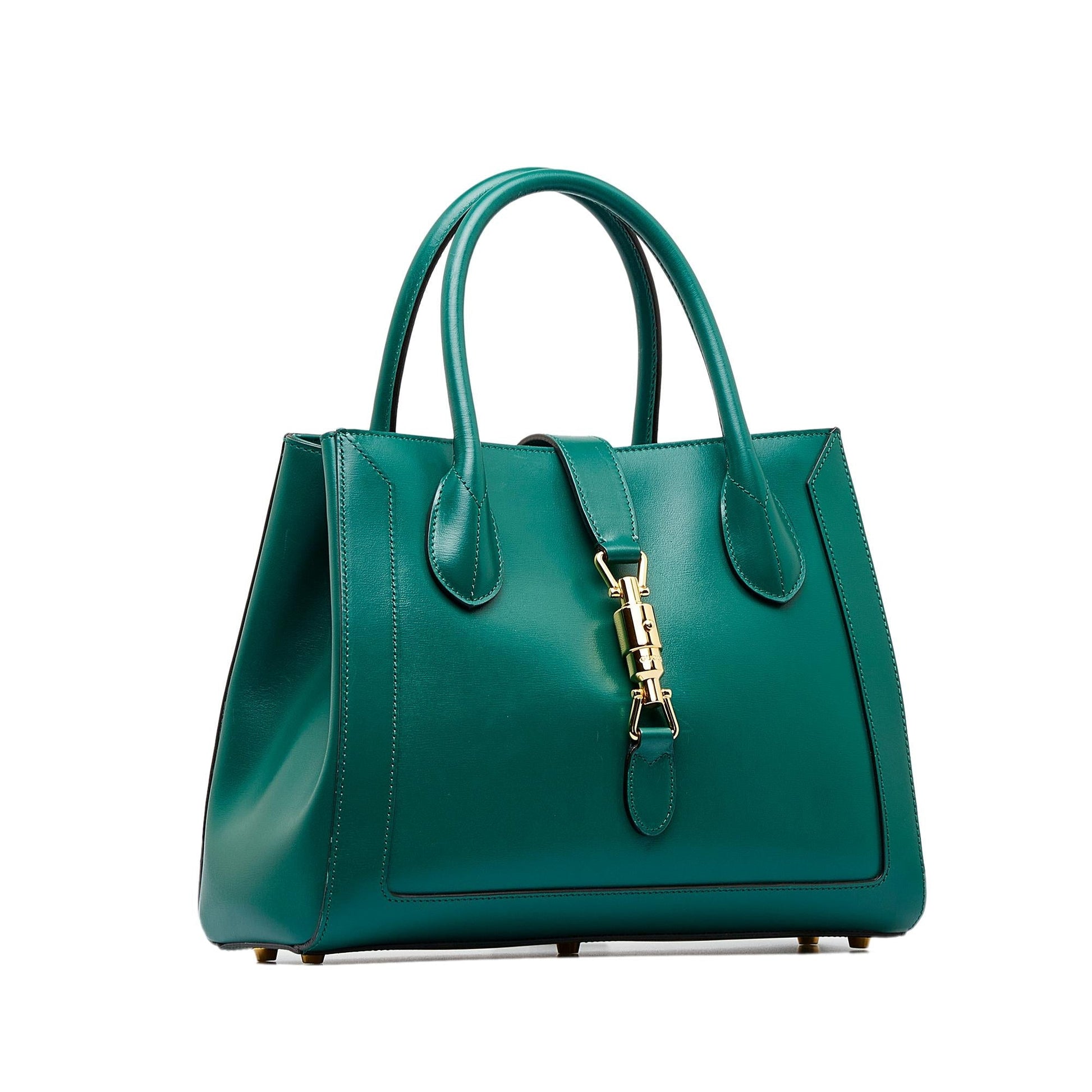 Gucci Jackie SHG-cCFMui Calf Green Medium Satchel Bag