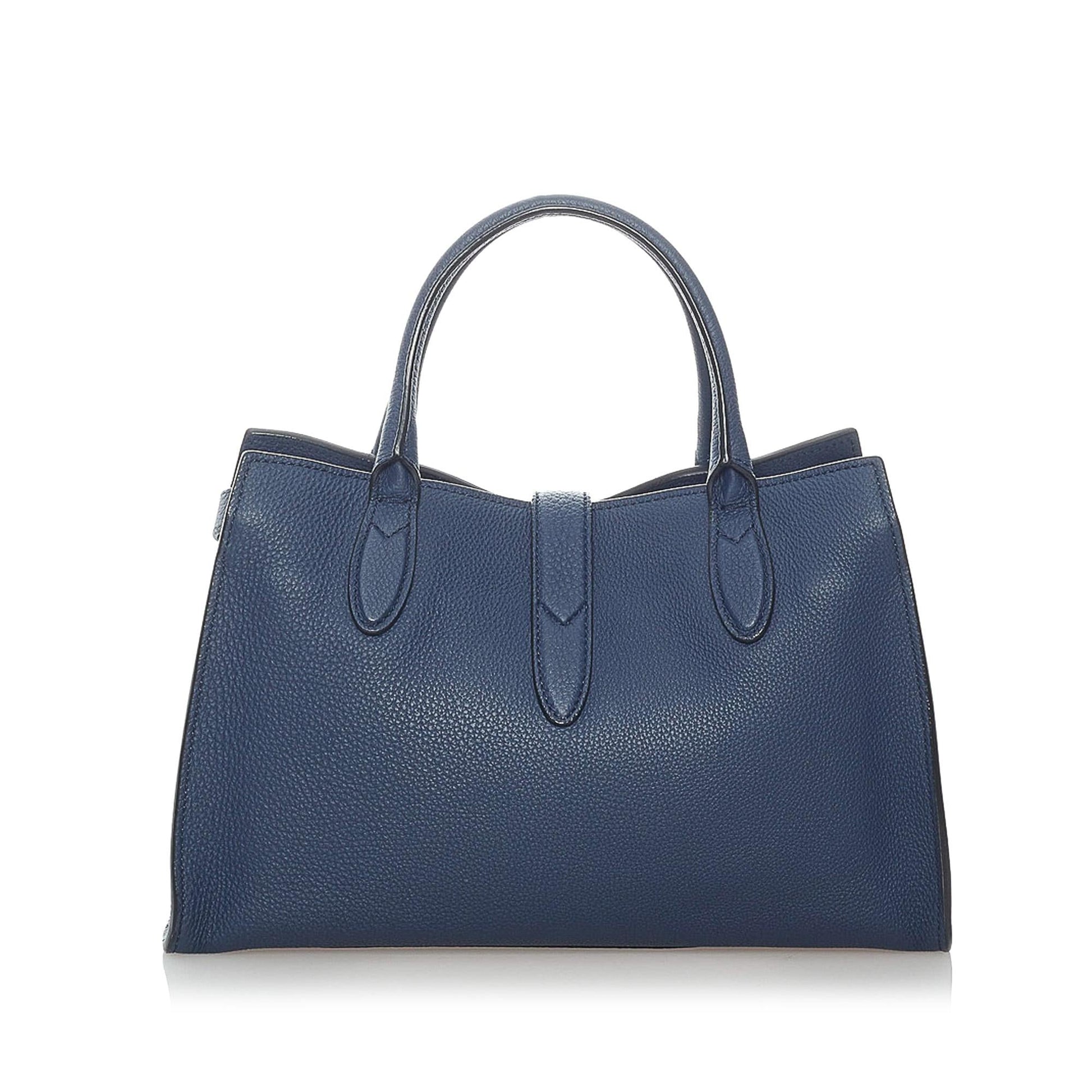 Gucci Jackie Soft SHG Leather Calf Blue Medium Satchel Bag