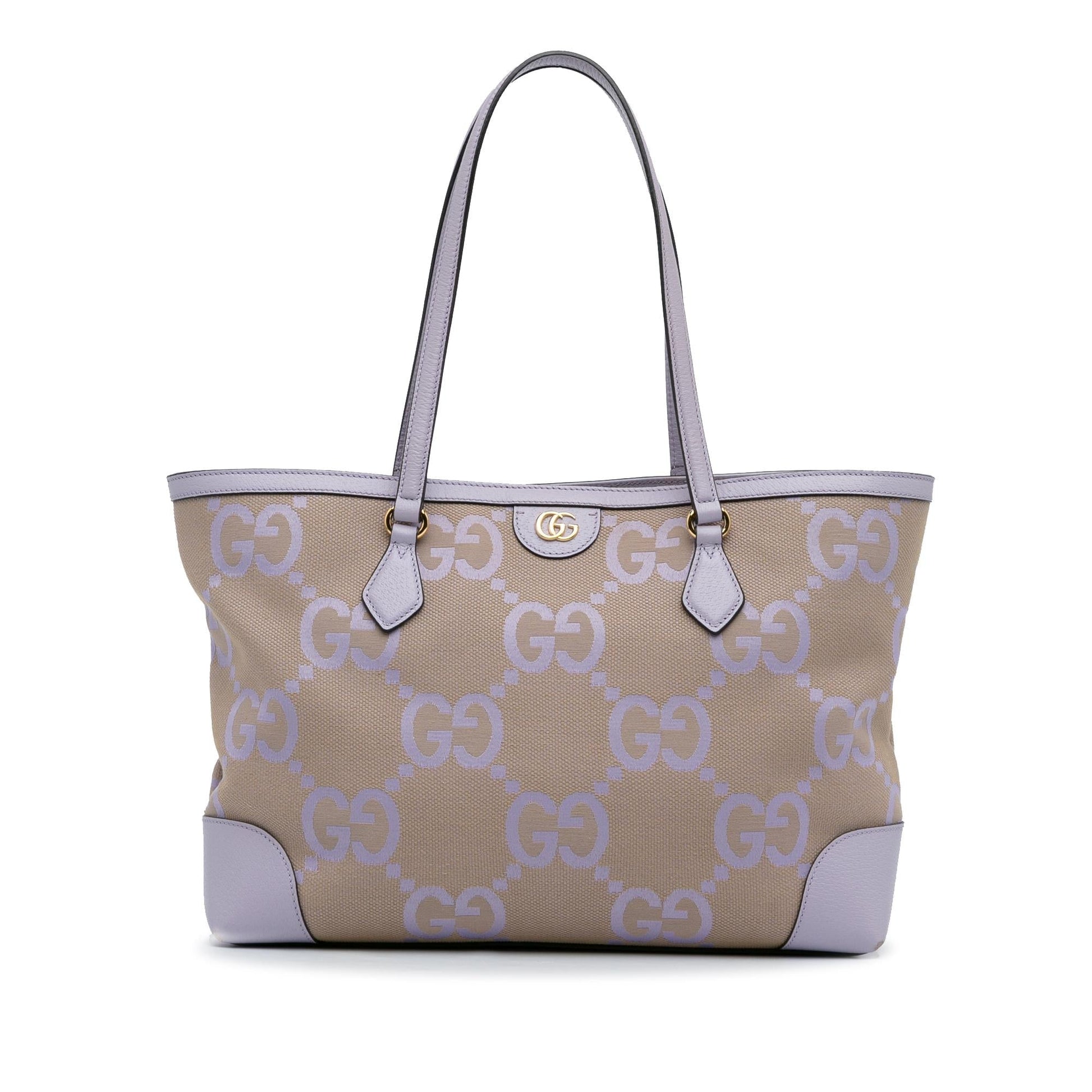 Gucci Jumbo GG Ophidia SHG-TCZVwF Canvas Calf Medium Tote Bag