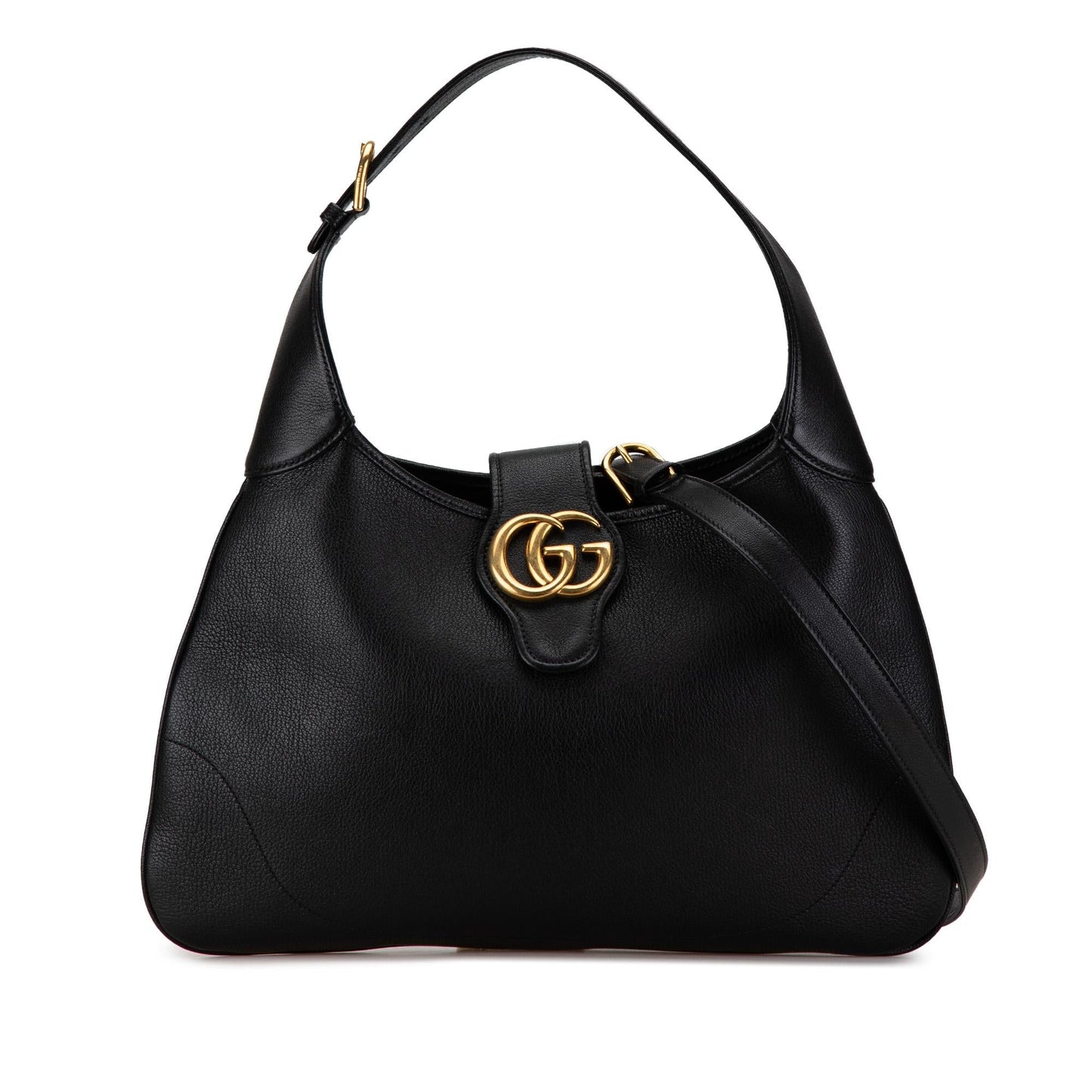 Gucci Aphrodite Leather Calf Black Medium Crossbody Bag Shg Povxa3
