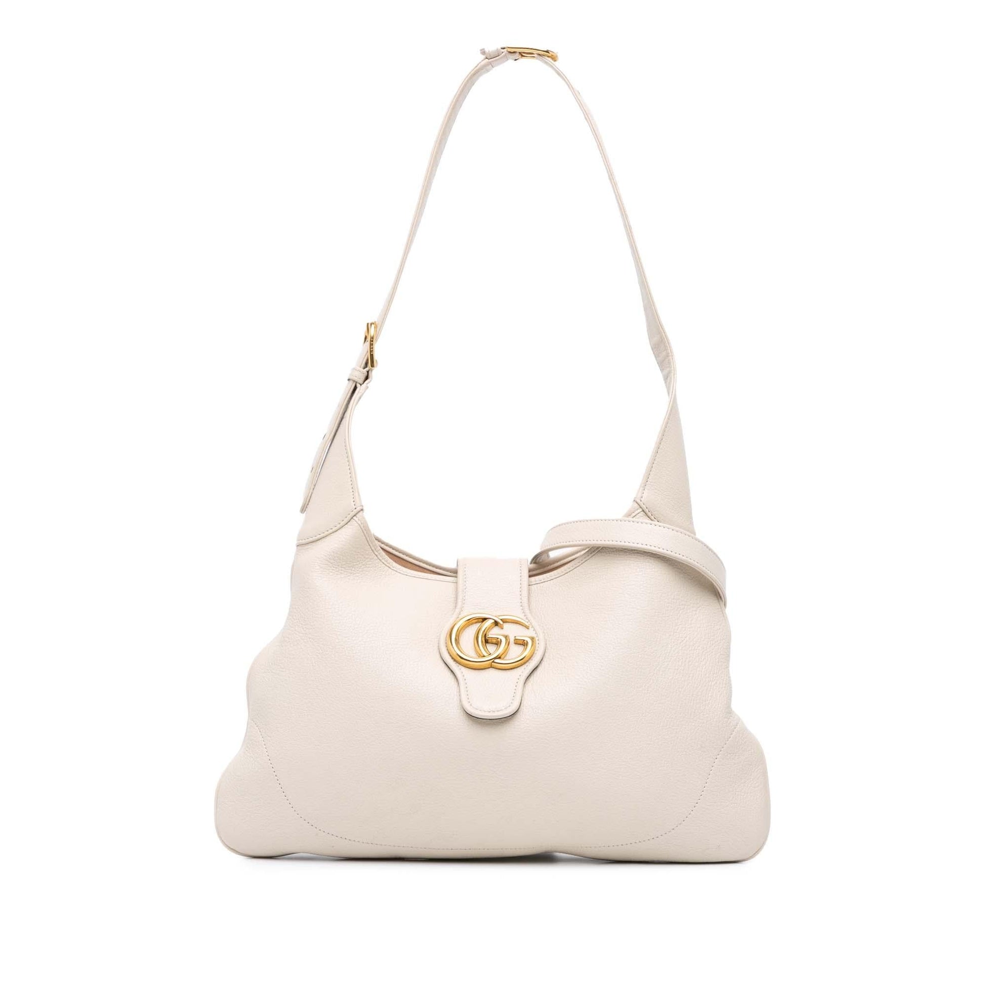 Gucci Aphrodite Leather Calf White Medium Crossbody Bag