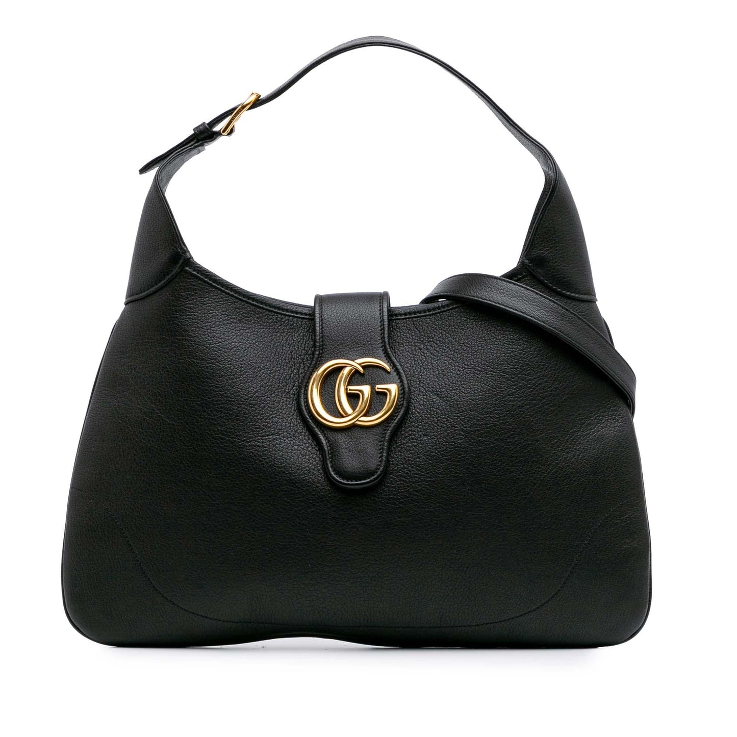Gucci Aphrodite Leather Calf Black Medium Satchel Bag