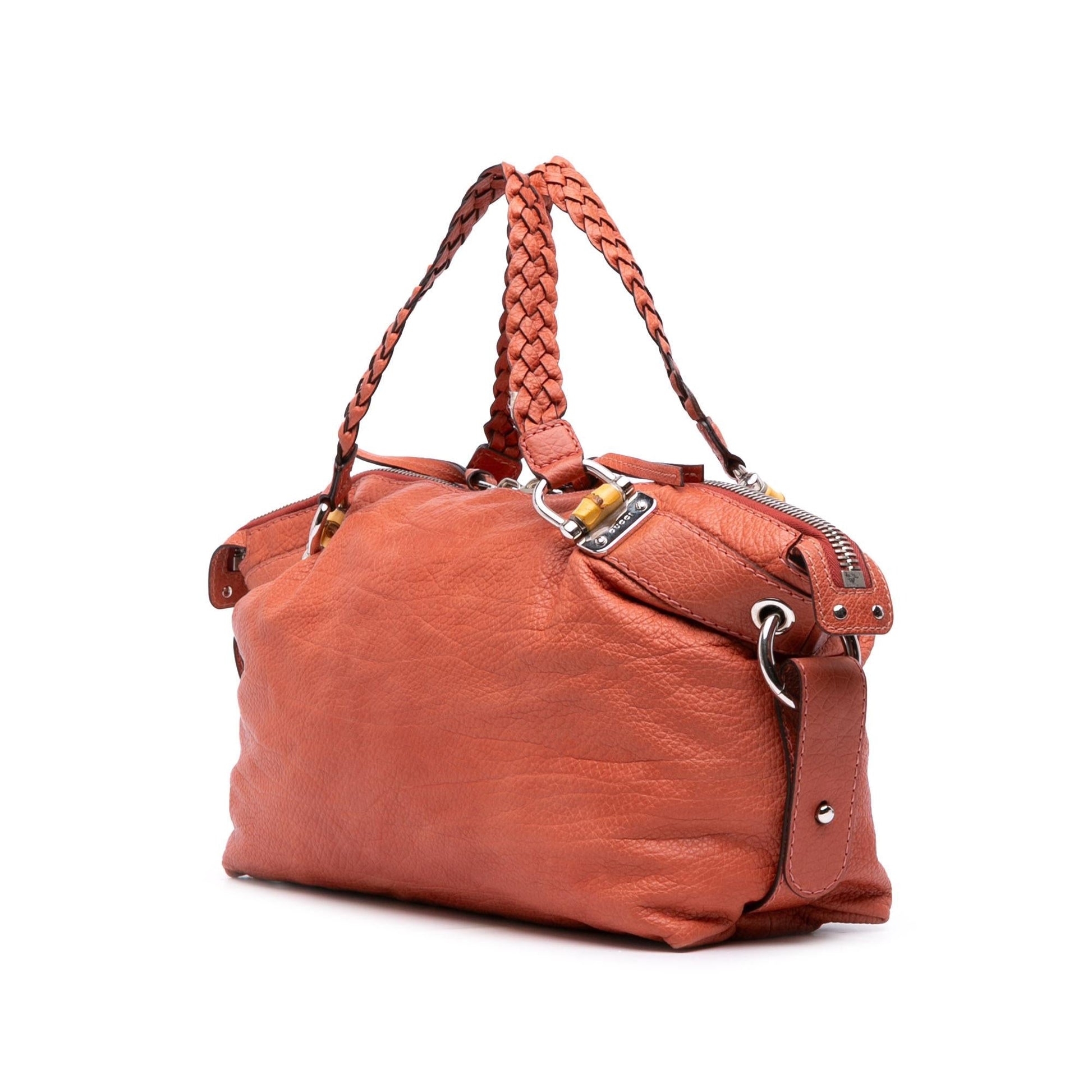 Gucci Bamboo Bar Leather Medium Tote Bag Tote 4