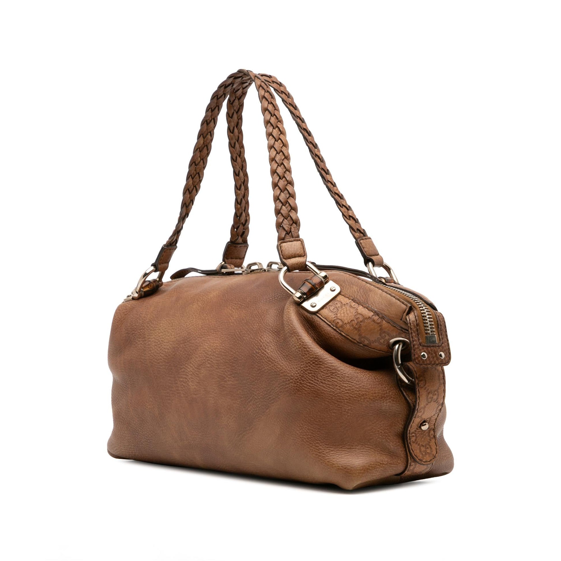 Gucci Bamboo Bar Leather Medium Tote Bag