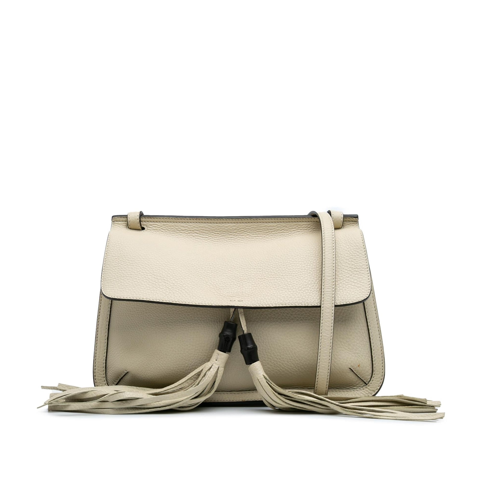 Gucci Bamboo Daily Leather Calf Brown Medium Crossbody Bag Crossbody 3