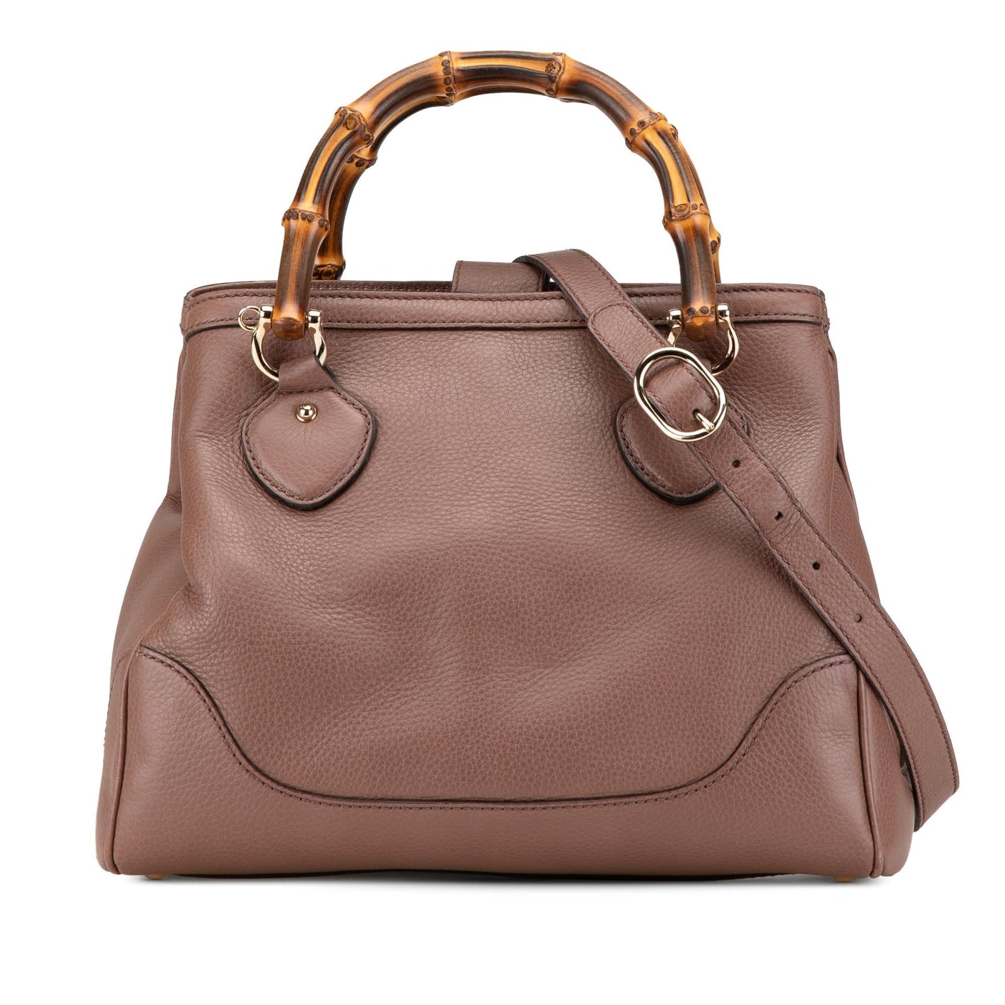 Gucci Bamboo Diana Leather Calf Brown Medium Satchel Bag