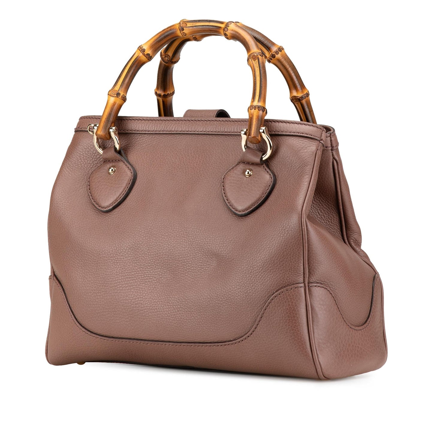 Gucci Bamboo Diana Leather Calf Brown Medium Satchel Bag