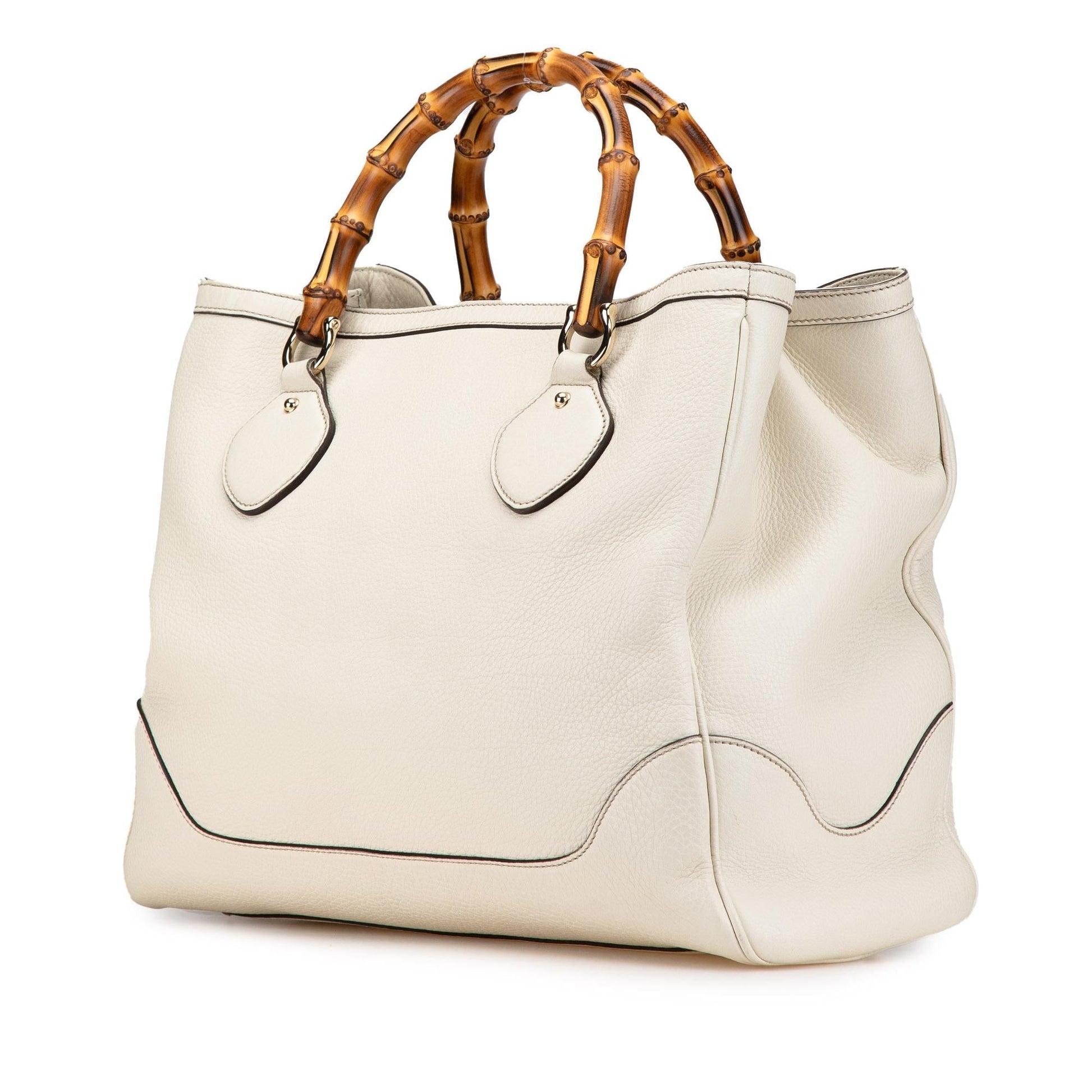 Gucci Bamboo Diana Leather Calf Brown Medium Tote Bag