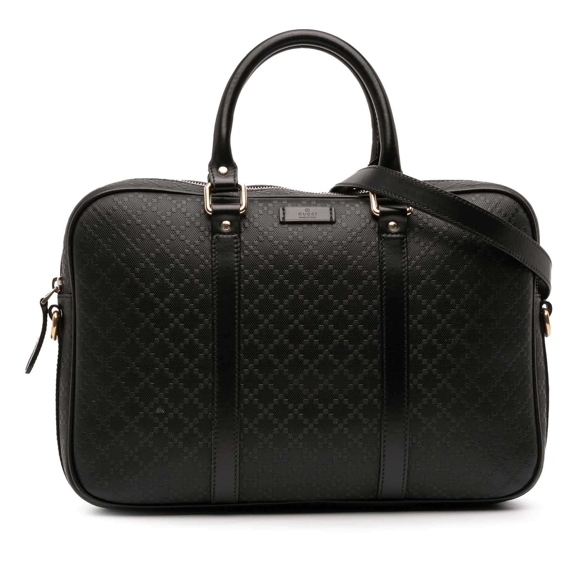 Gucci Diamante Bright Business Leather Medium Tote Bag