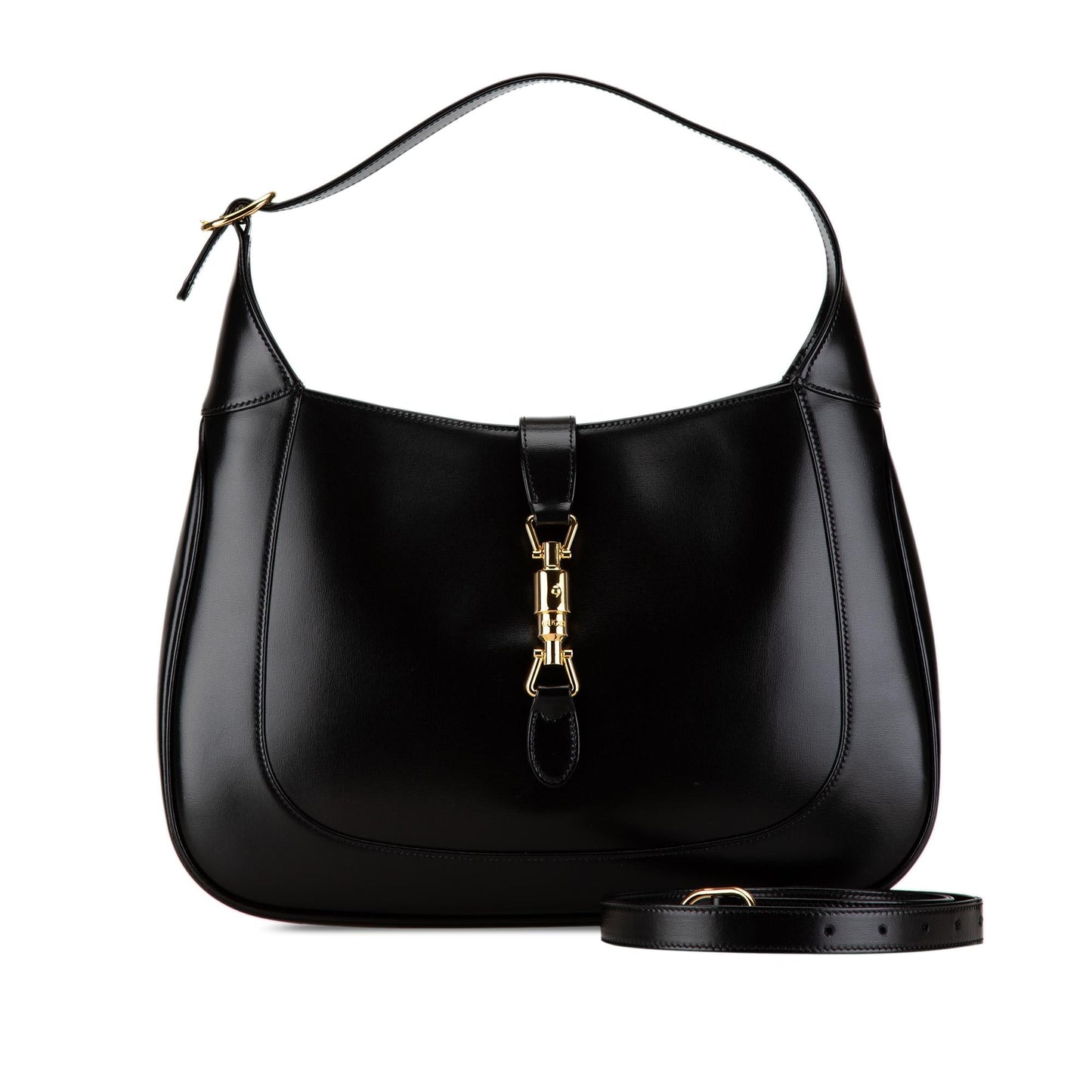 Gucci Jackie SHG-0LslCA Leather Calf Black Medium Crossbody Bag