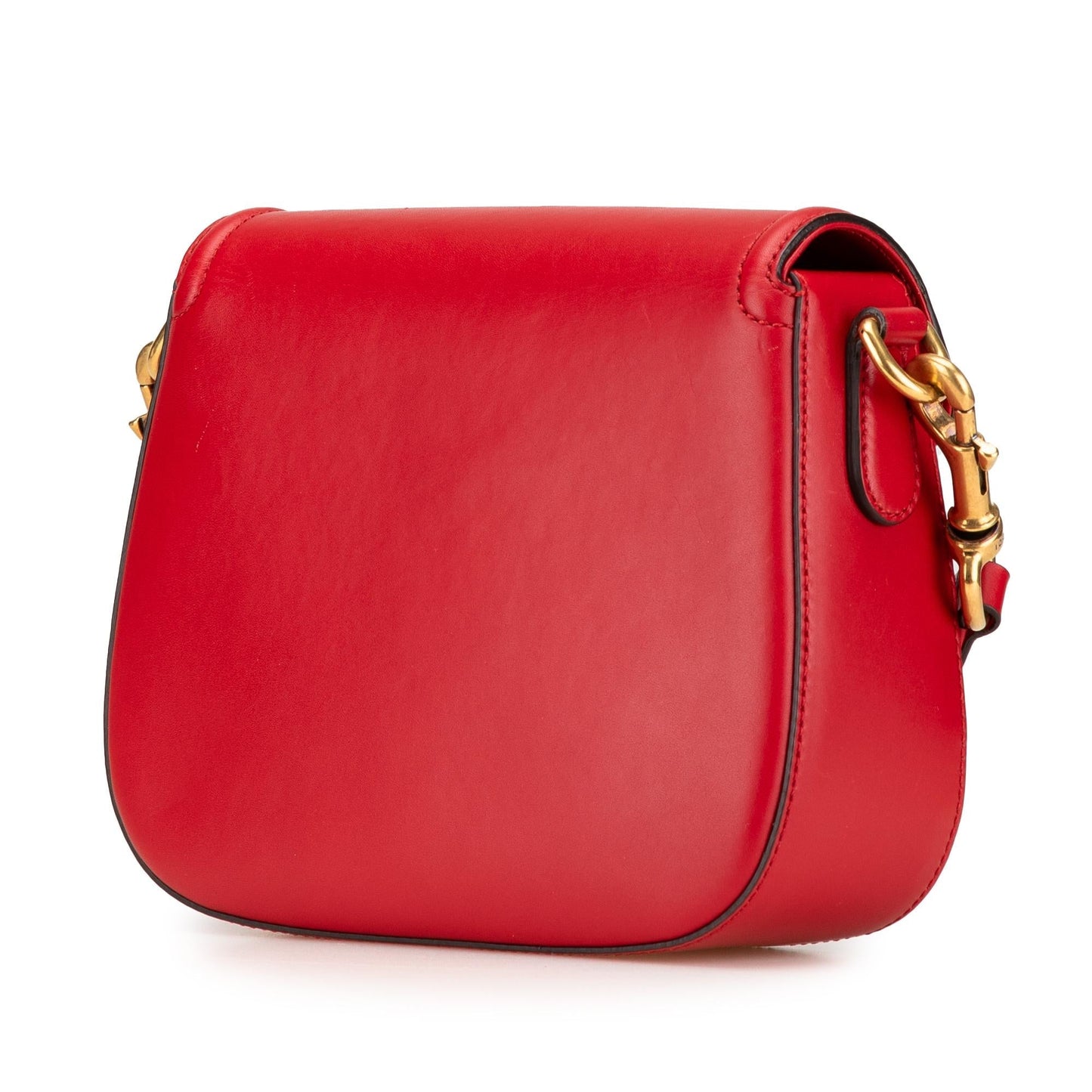 Gucci Lady Web Leather Calf Red Medium Crossbody Bag