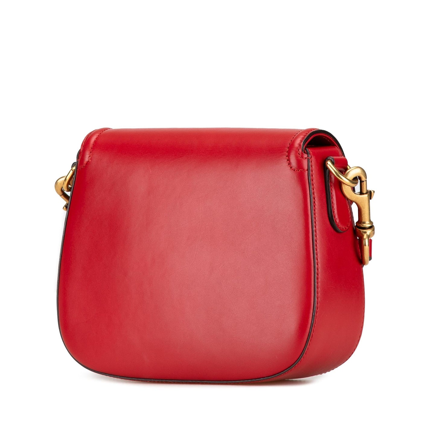 Gucci Lady Web Leather Calf Red Medium Crossbody Bag Crossbody 1