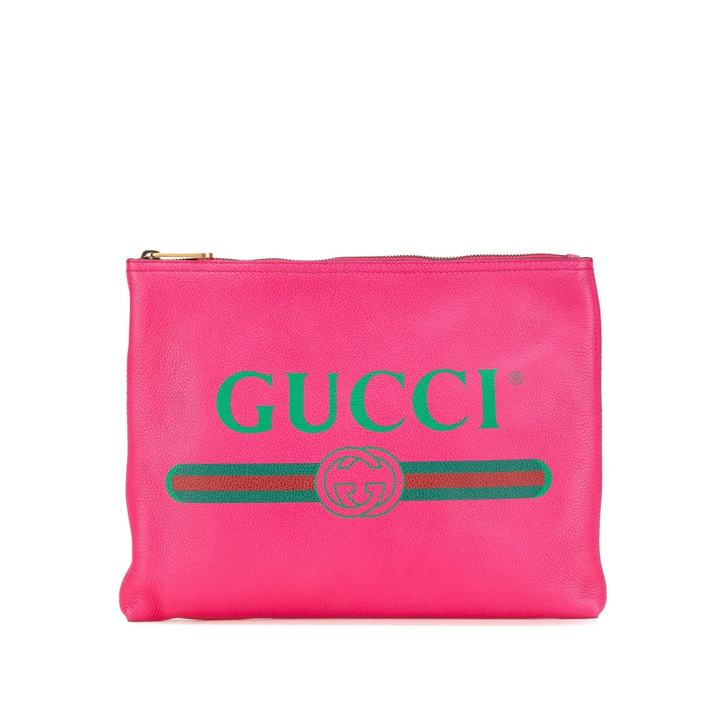 Gucci Logo Portfolio Leather Calf Pink Medium Clutch Bag Clutch 1