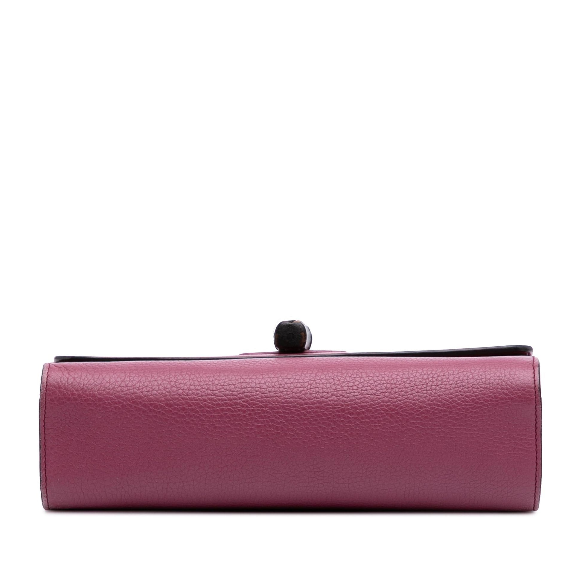 Gucci Miss Bamboo Leather Calf Pink Medium Crossbody Bag