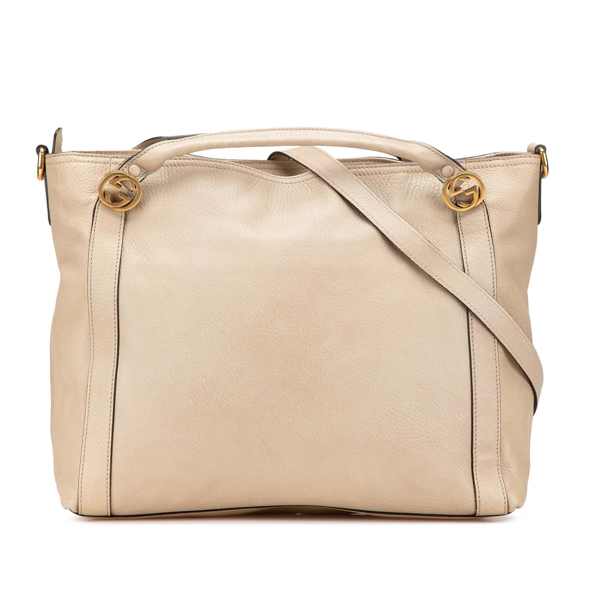 Gucci Miss GG Leather Calf Brown Medium Satchel Bag