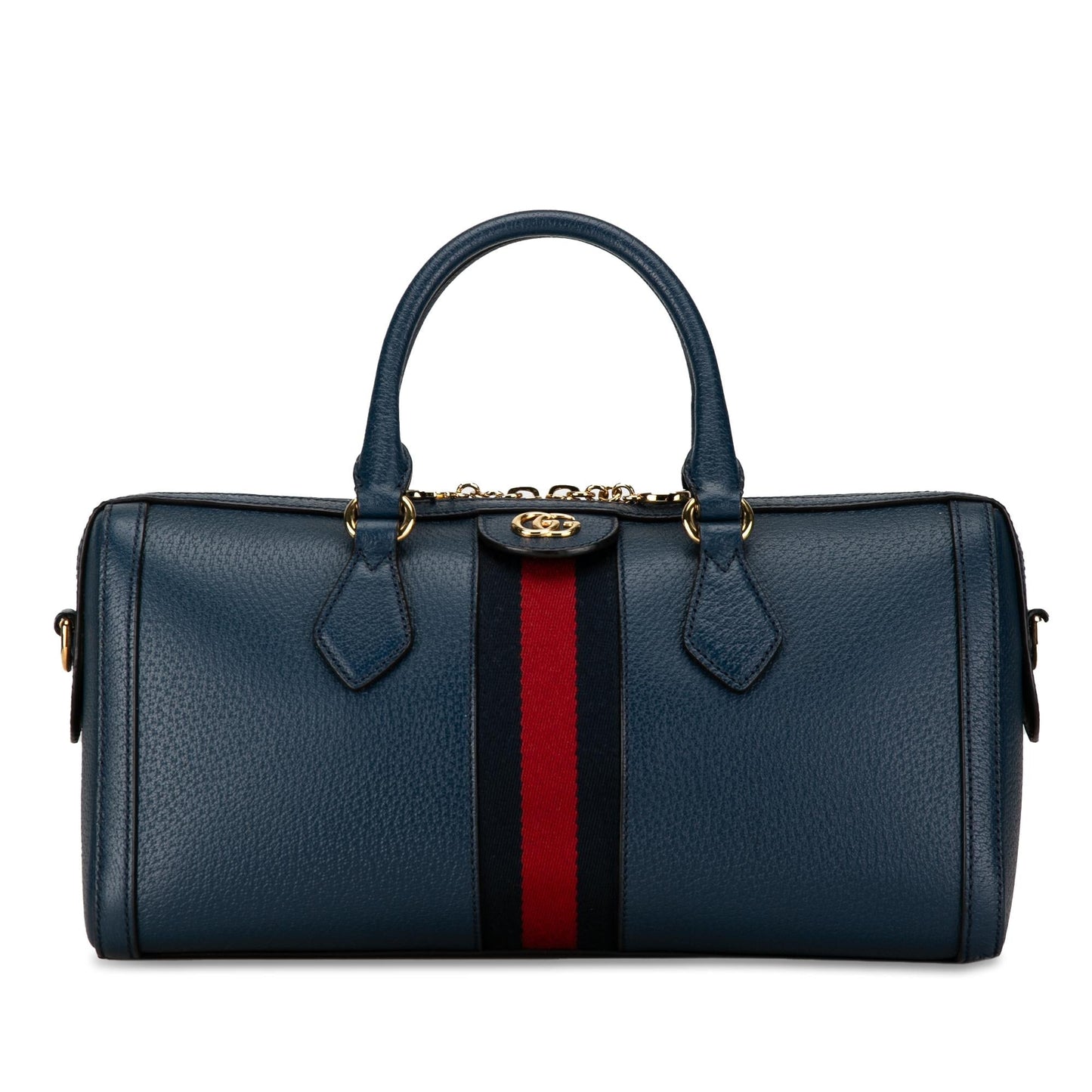 Gucci Ophidia Boston SHG-S6SKIP Leather Calf Blue Medium Satchel Bag