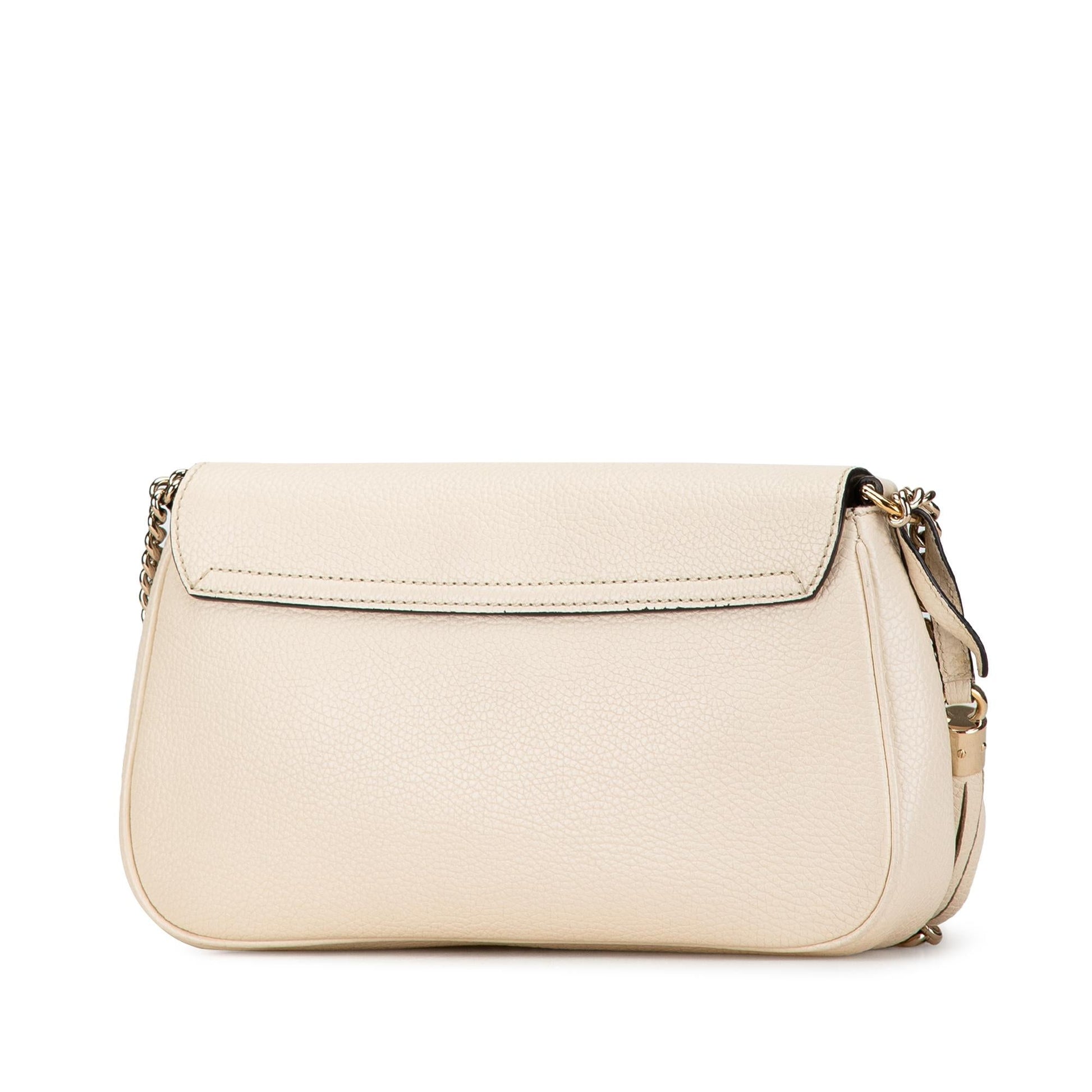 Gucci Soho Chain Flap SHG-4F65Xy Leather Calf White Medium Crossbody Bag