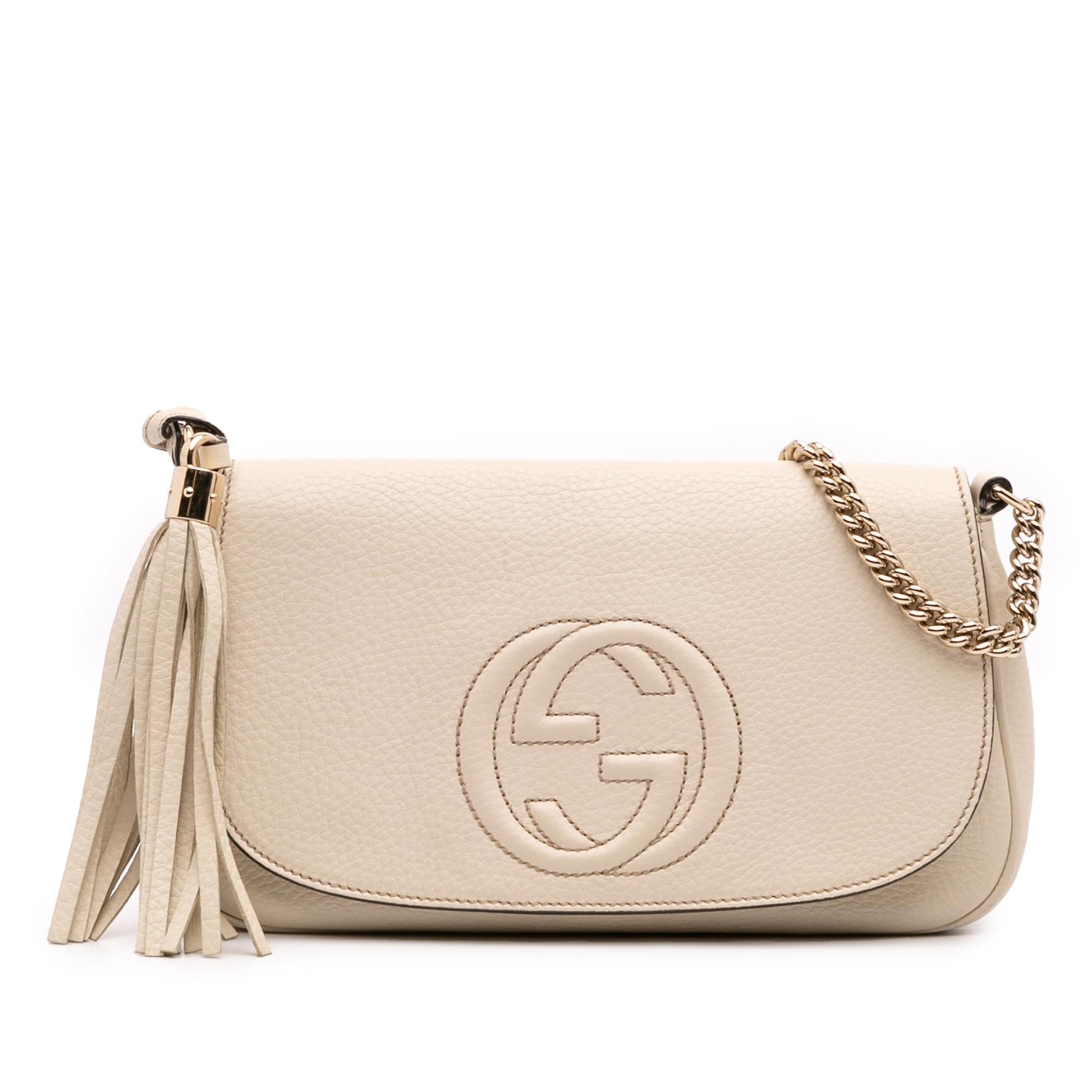 Gucci Soho Leather Medium Chain Flap Crossbody Bag