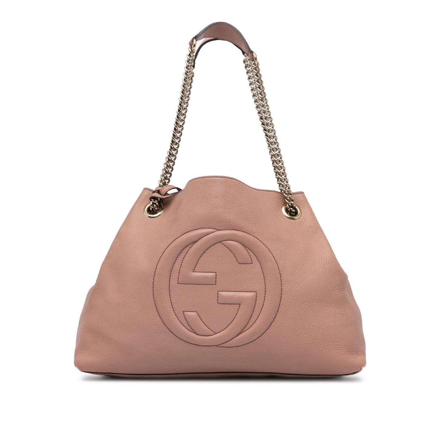 Gucci Soho Chain SHG-tvx6E5 Leather Calf Pink Medium Tote Bag
