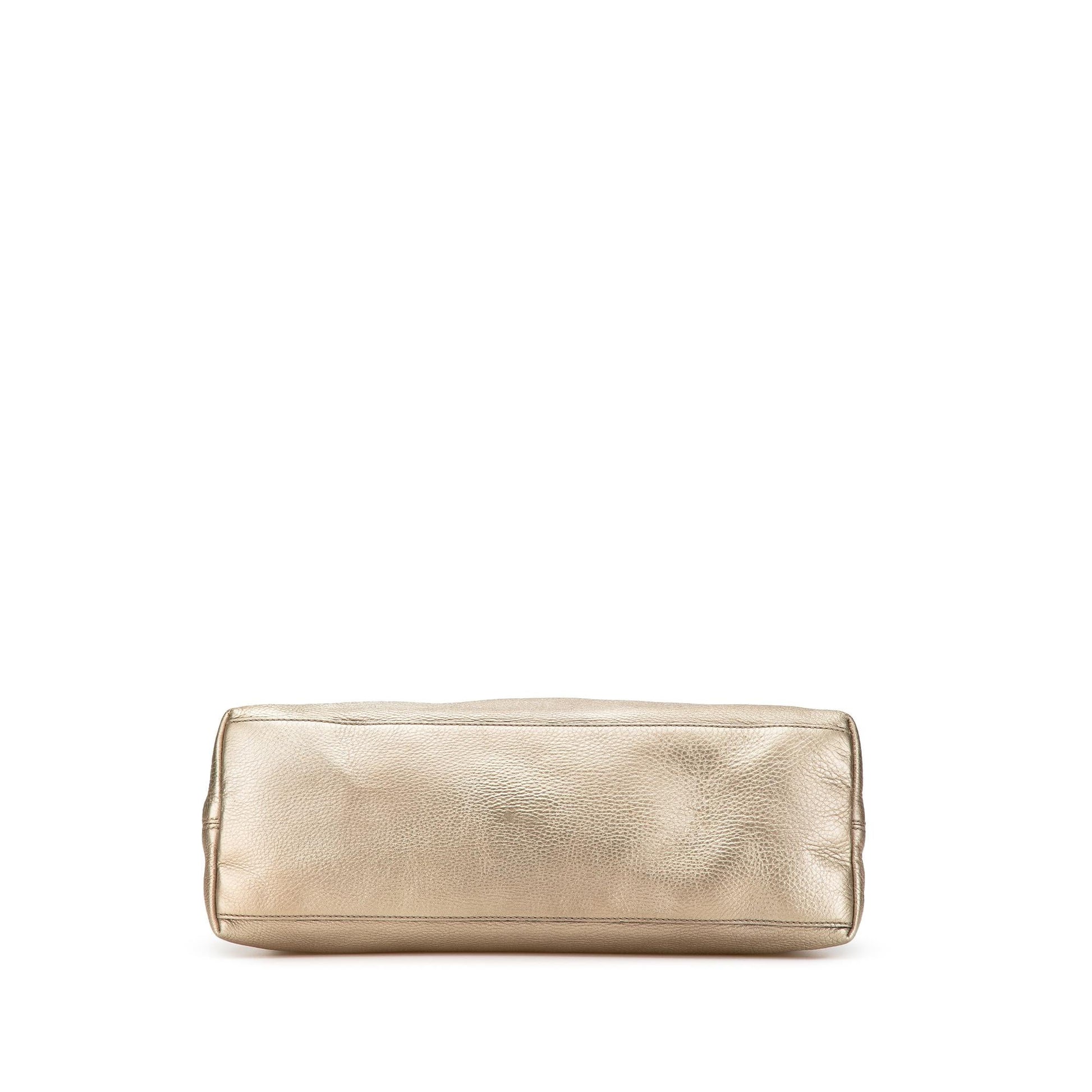 Gucci Soho Chain Leather Calf Gold Medium Tote Bag Tote 3