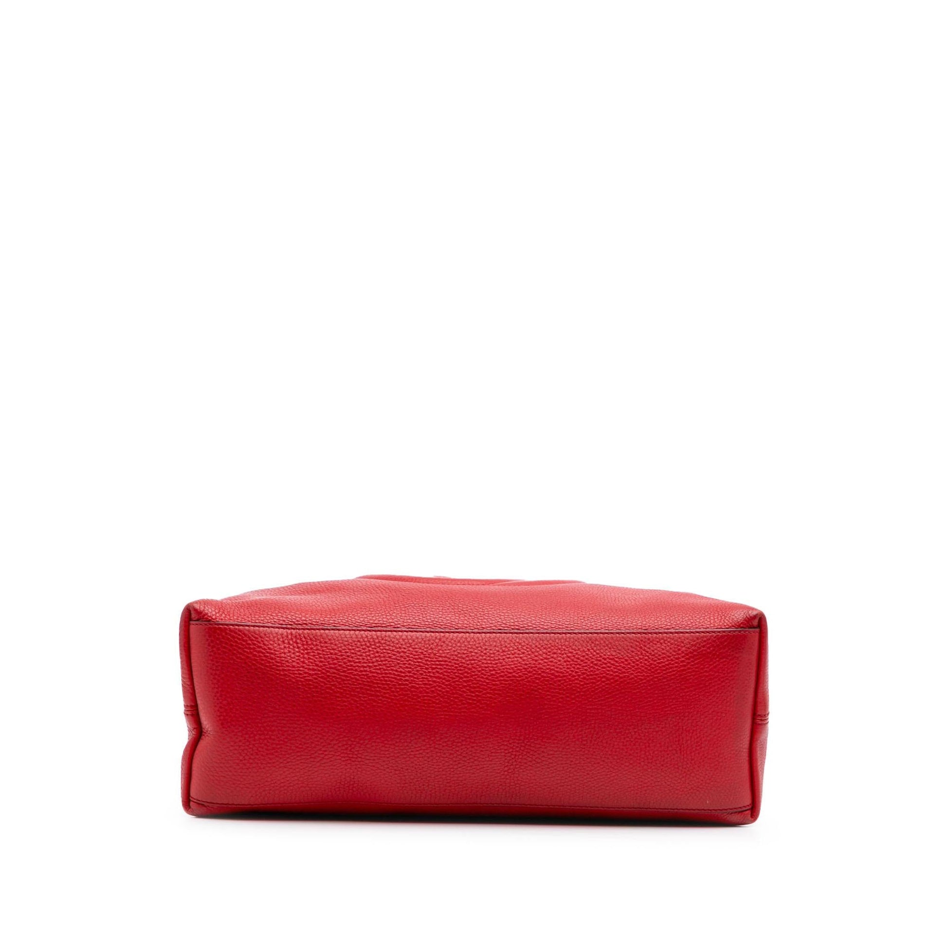 Gucci Soho Chain Leather Calf Red Medium Tote Bag Tote 16